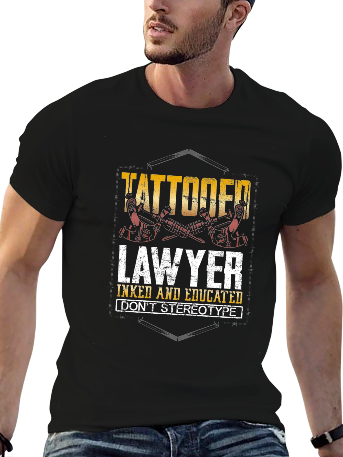 Tattooed Lawyer Graphic Tee - Inked & Educated T-Shirt