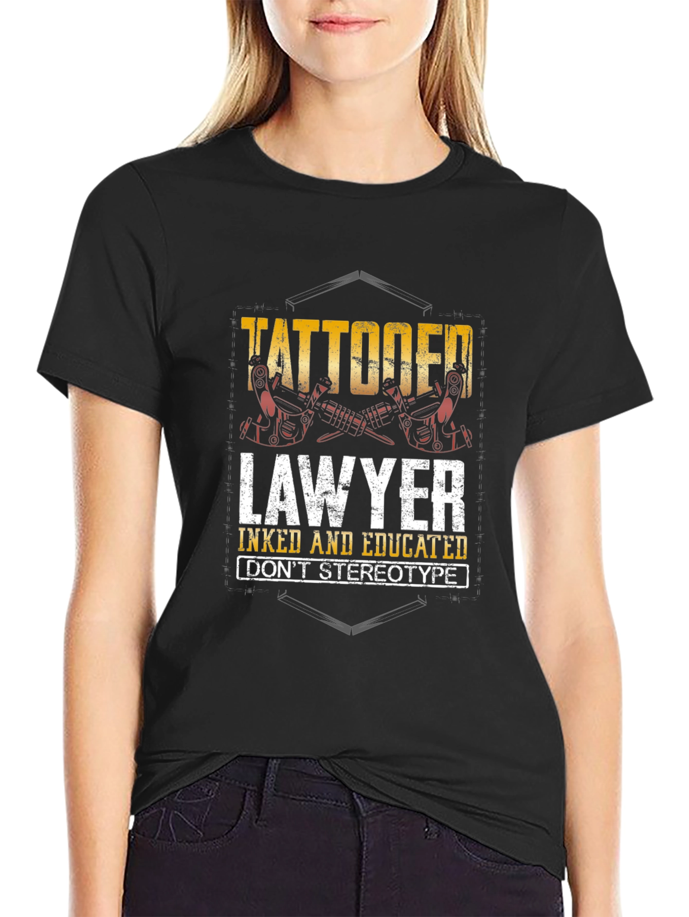 Tattooed Lawyer Graphic Tee - Inked & Educated T-Shirt