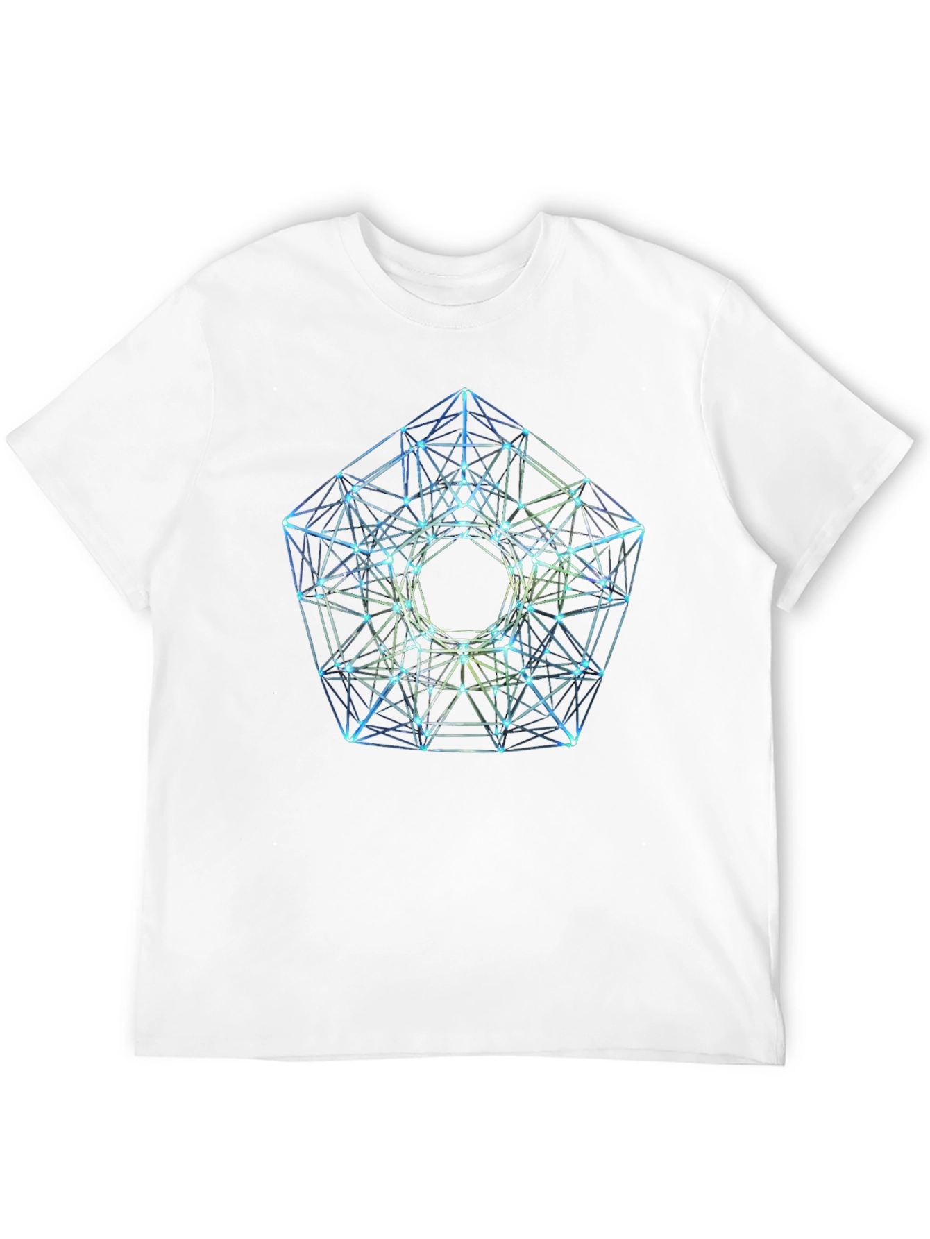 Geometric Pattern T-Shirt - Black