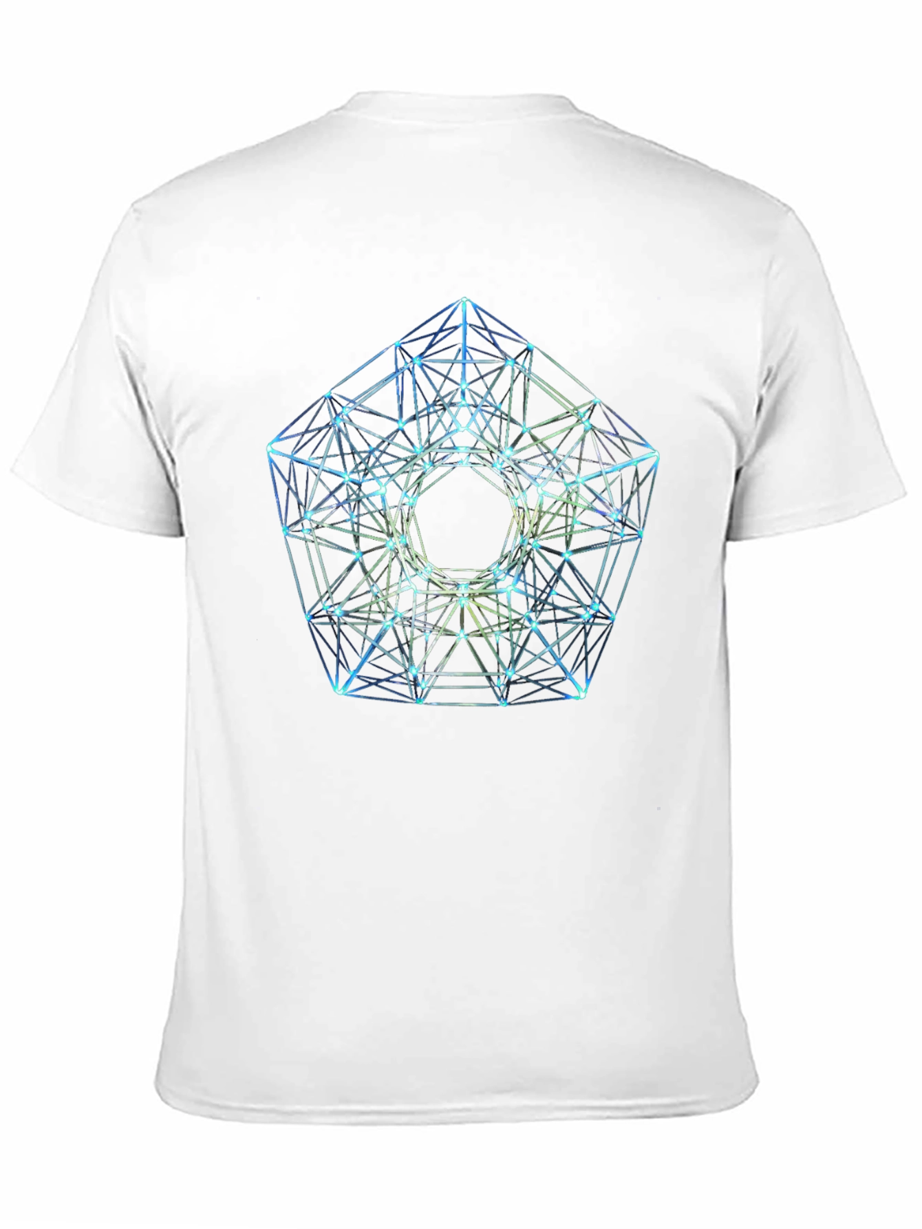 Geometric Pattern T-Shirt - Black