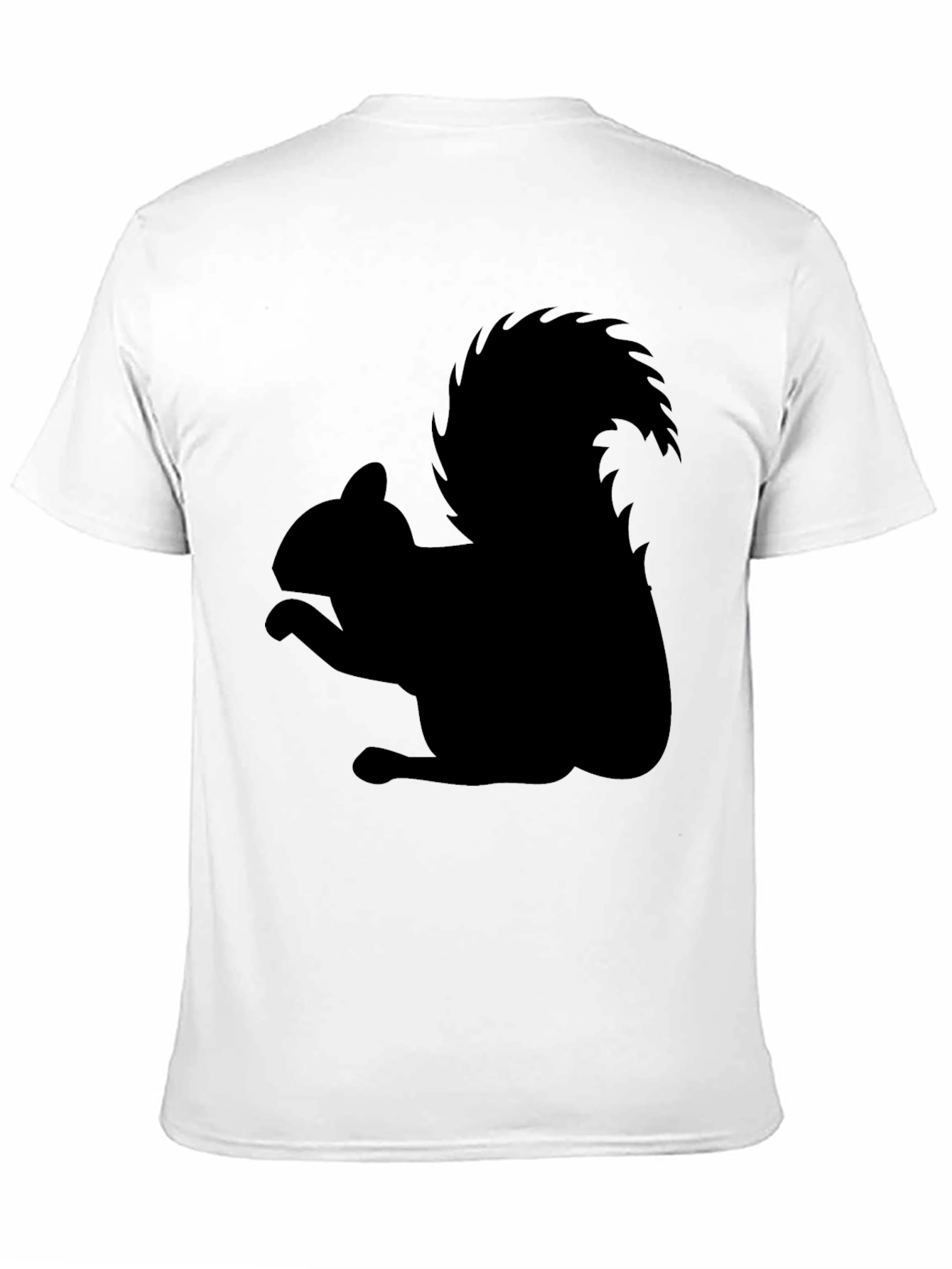 Squirrel Silhouette Black T-Shirt