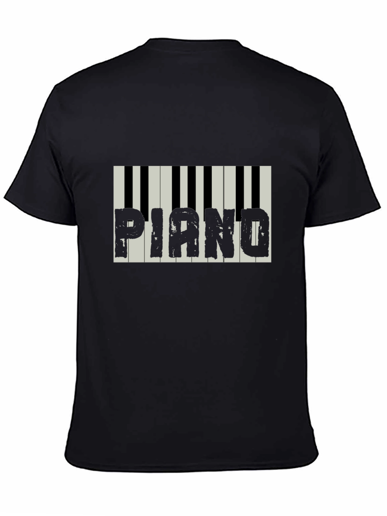 Piano Keys Graphic Black T-Shirt