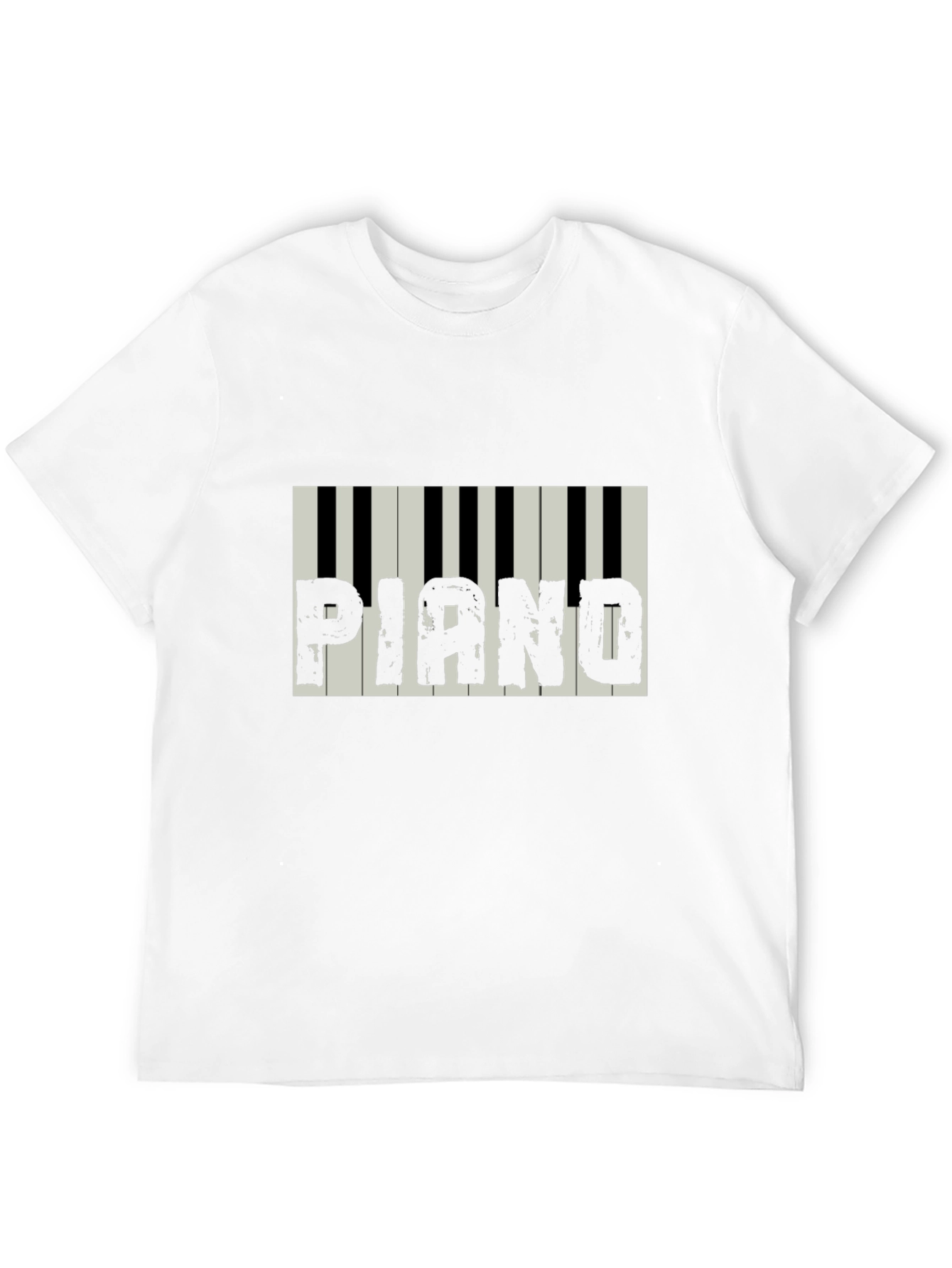 Piano Keys Graphic Black T-Shirt