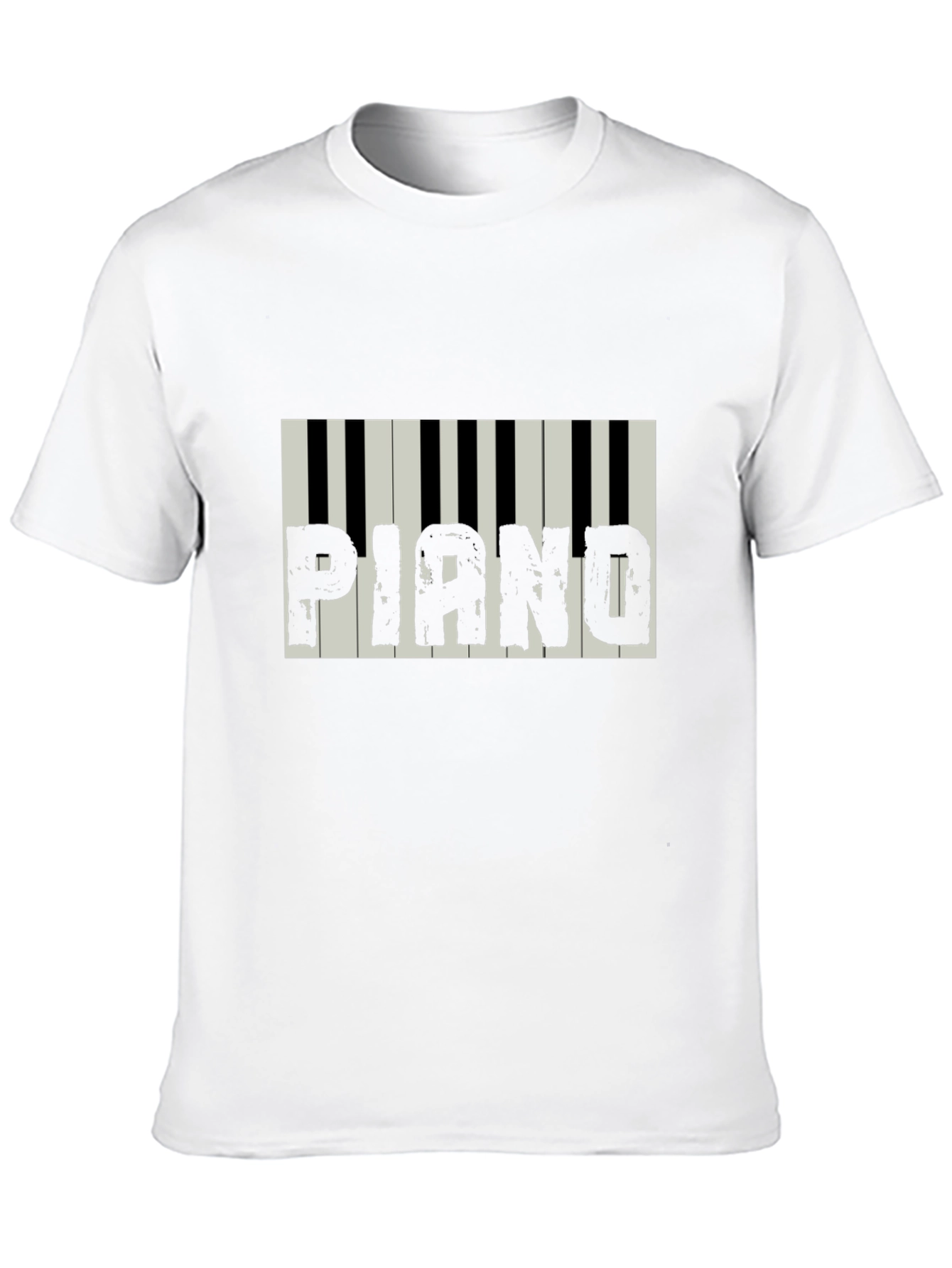 Piano Keys Graphic Black T-Shirt