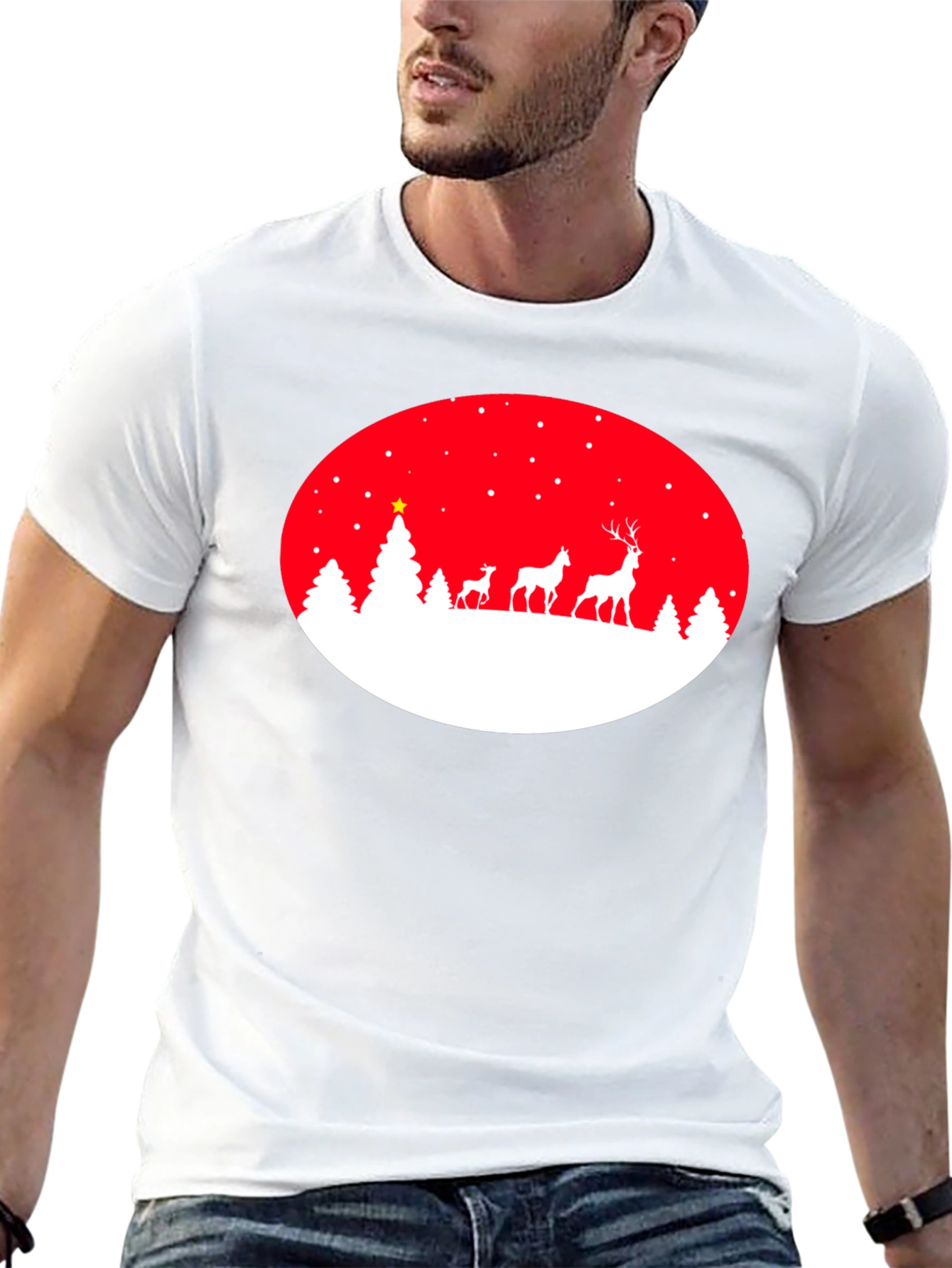 Festive Deer Christmas T-Shirt