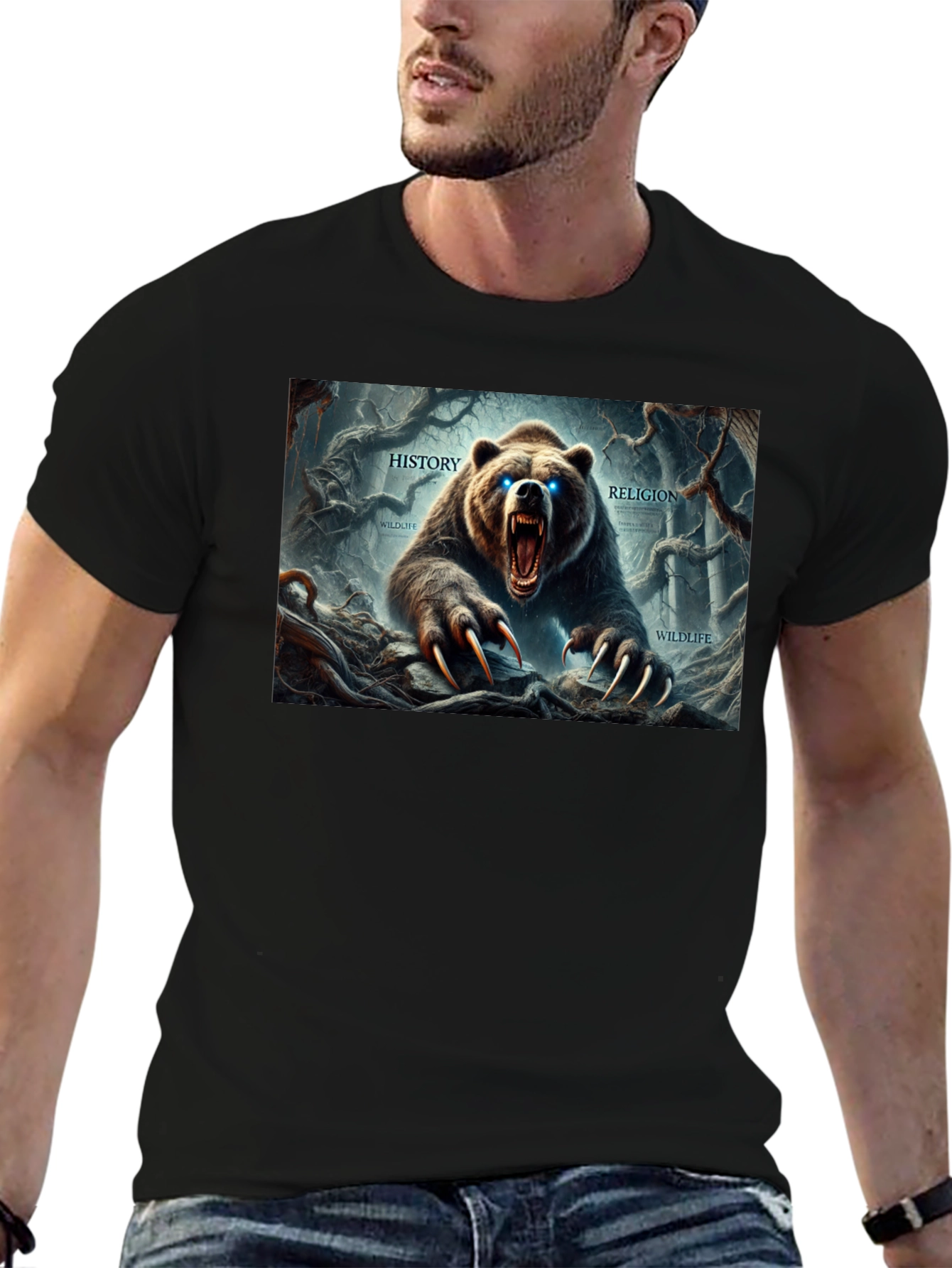 Bear Graphic T-Shirt - History Religion Wildlife