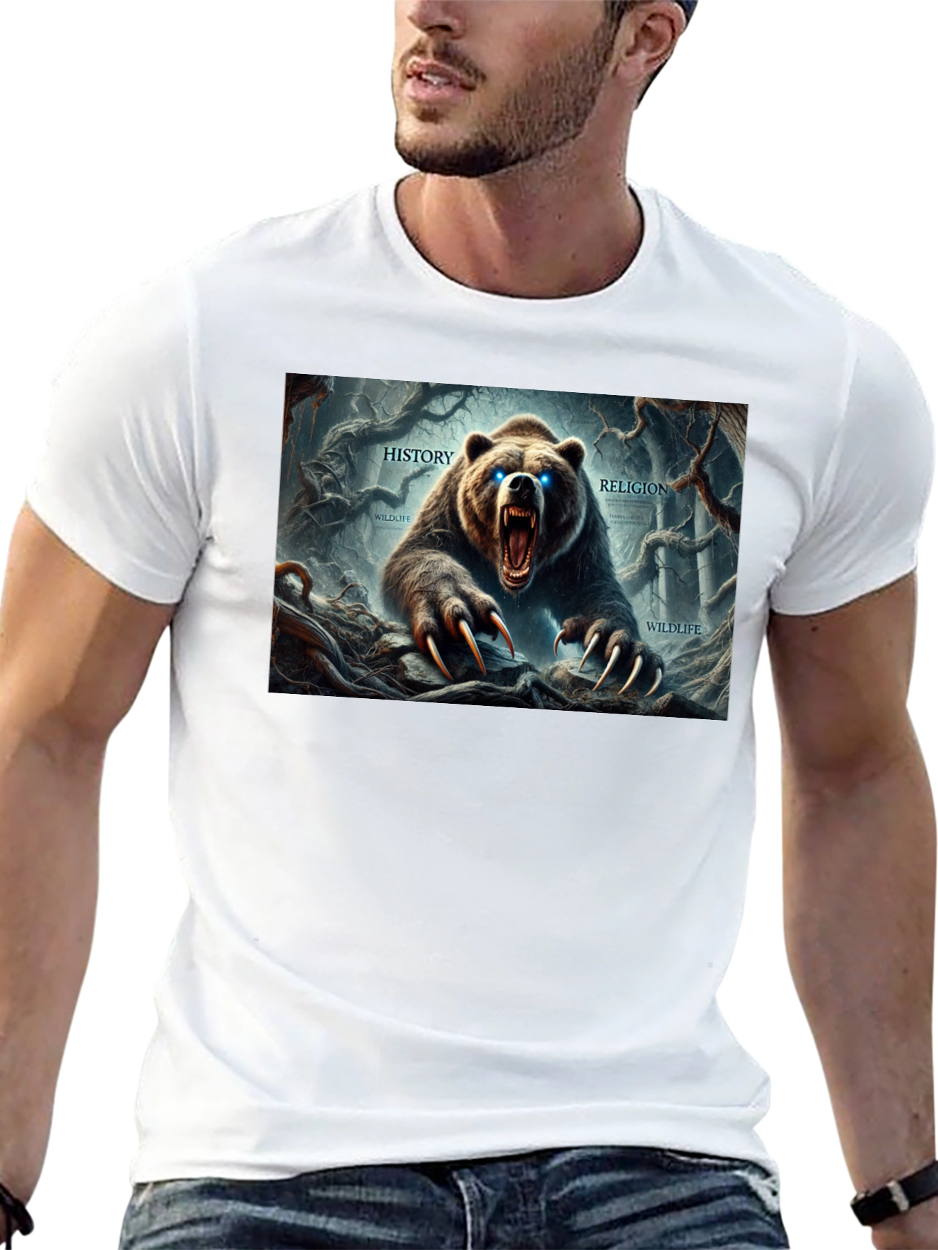Bear Graphic T-Shirt - History Religion Wildlife