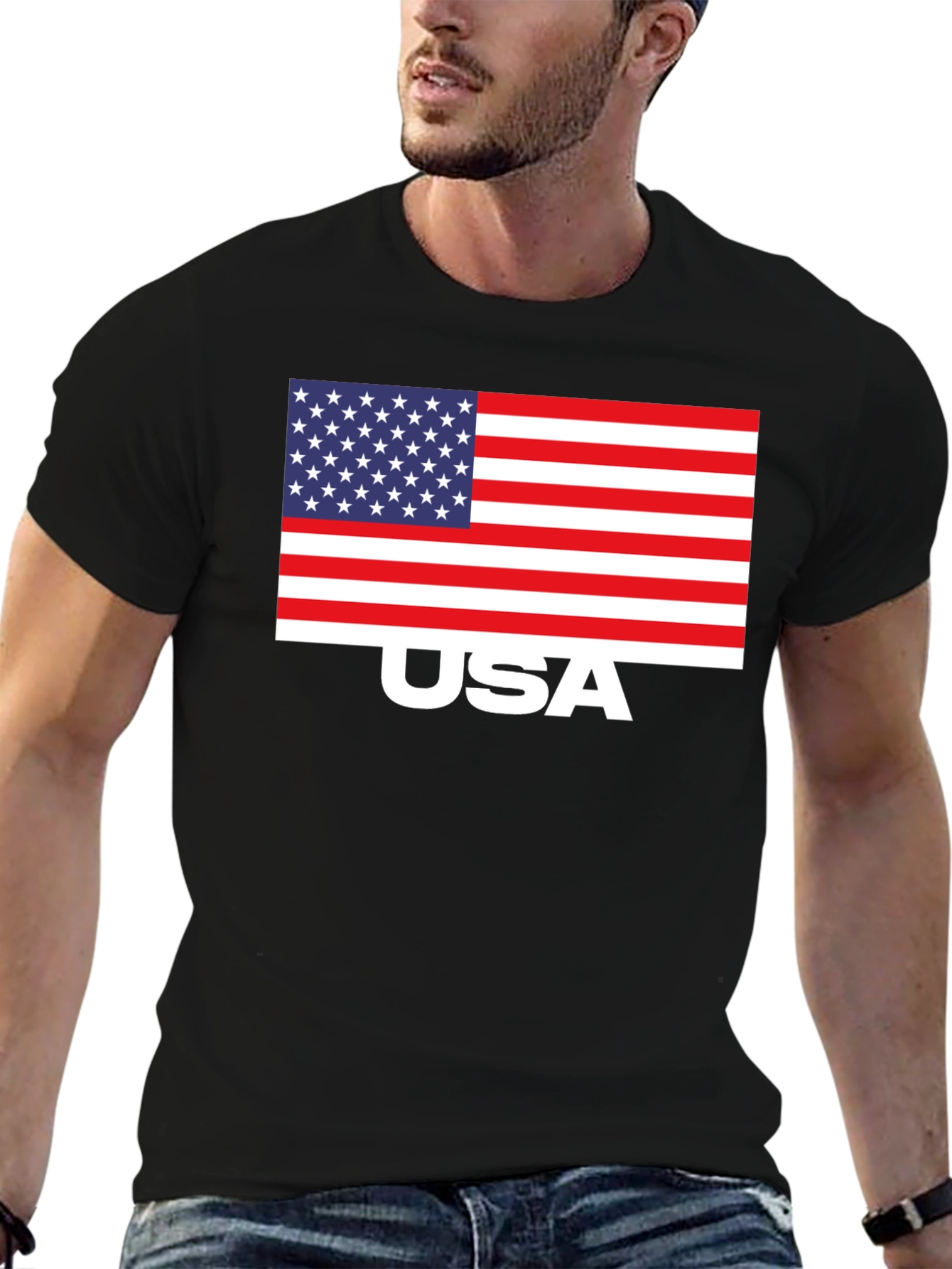 USA Flag Graphic Tee - Patriotic T-Shirt