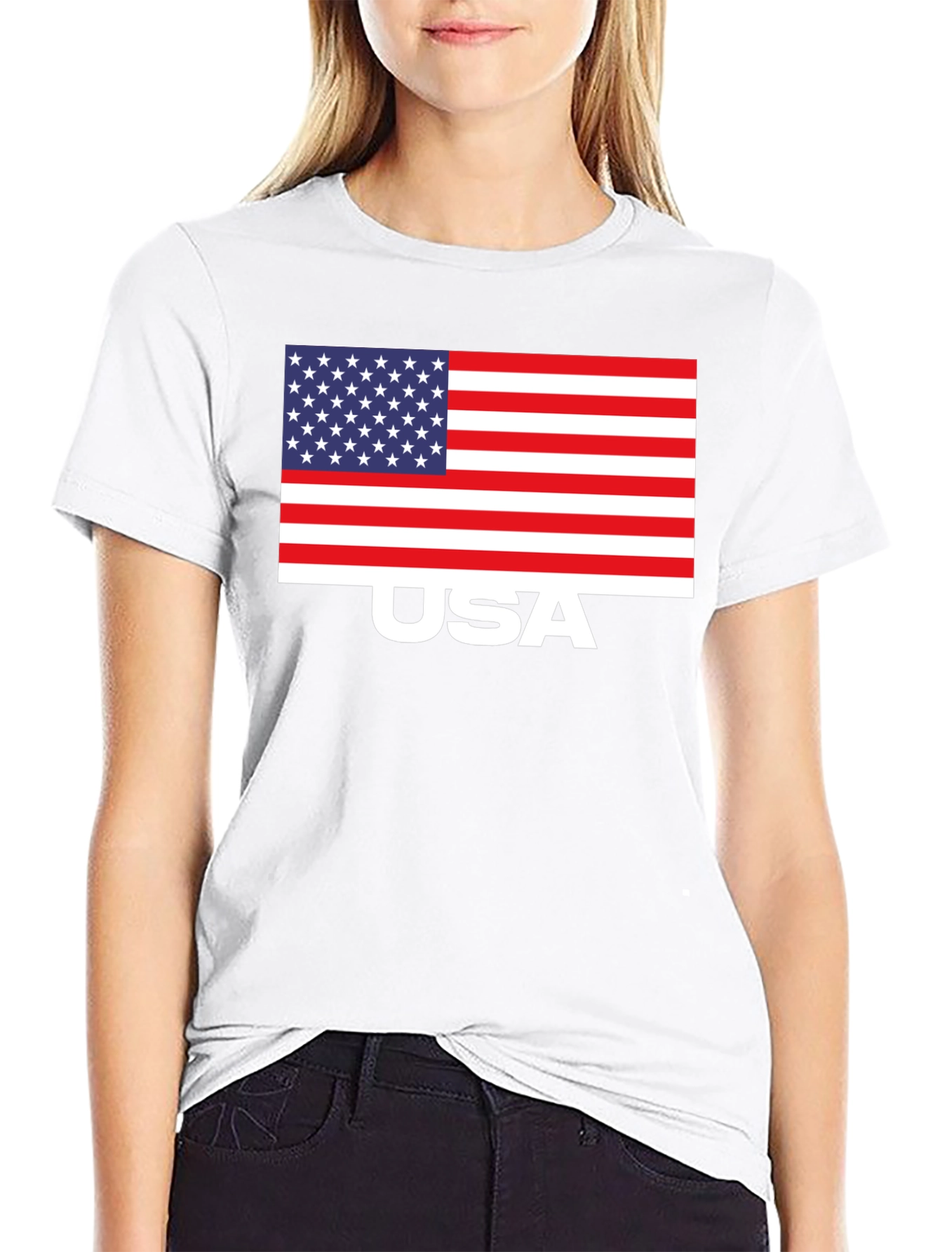 USA Flag Graphic Tee - Patriotic T-Shirt