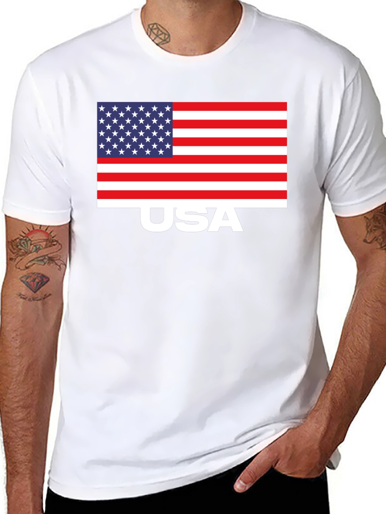 USA Flag Graphic Tee - Patriotic T-Shirt