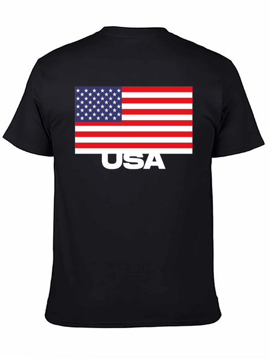USA Flag Graphic Tee - Patriotic T-Shirt