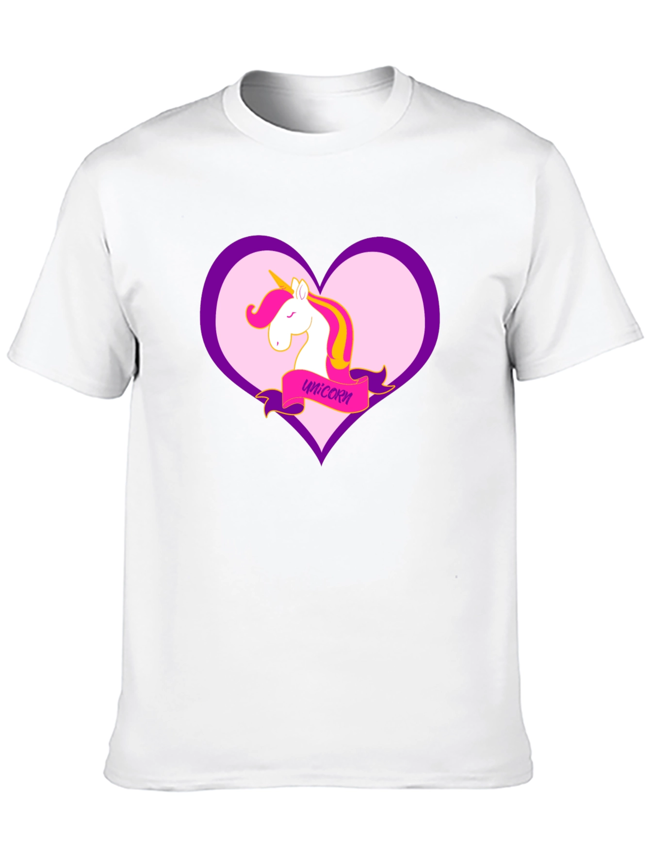 Unicorn Heart Graphic Black T-Shirt