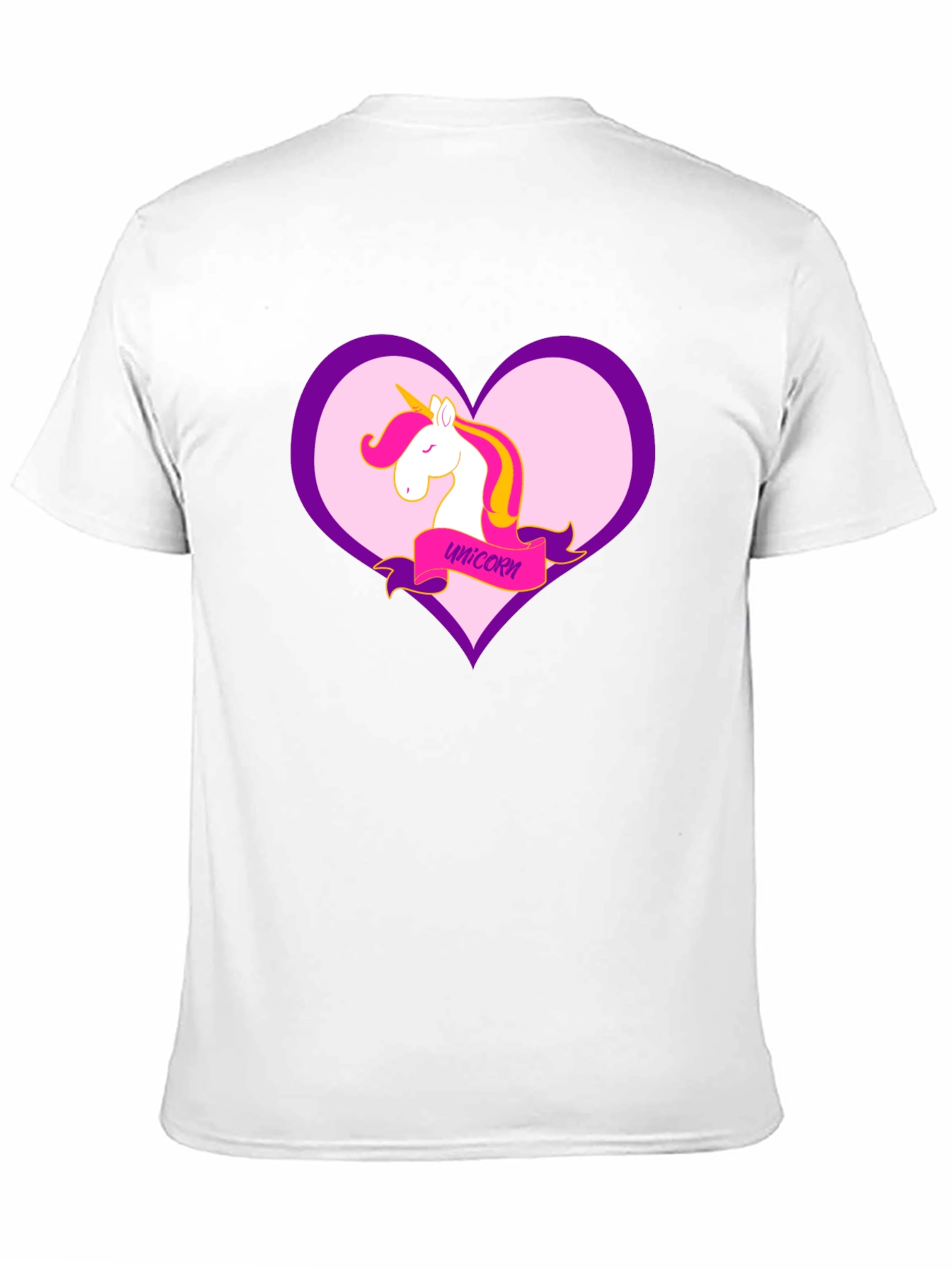Unicorn Heart Graphic Black T-Shirt