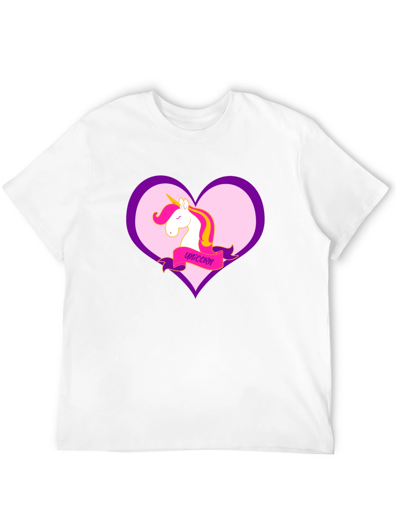 Unicorn Heart Graphic Black T-Shirt