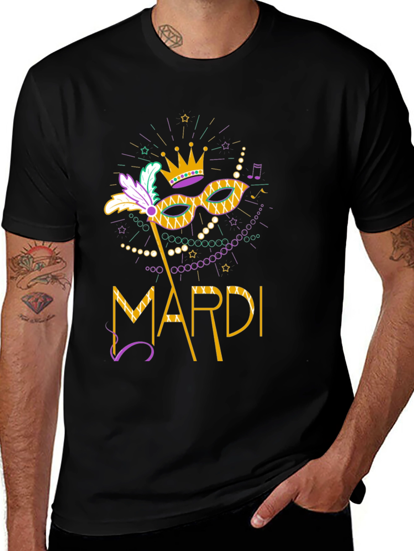 Mardi Gras Mask T-Shirt - Unisex