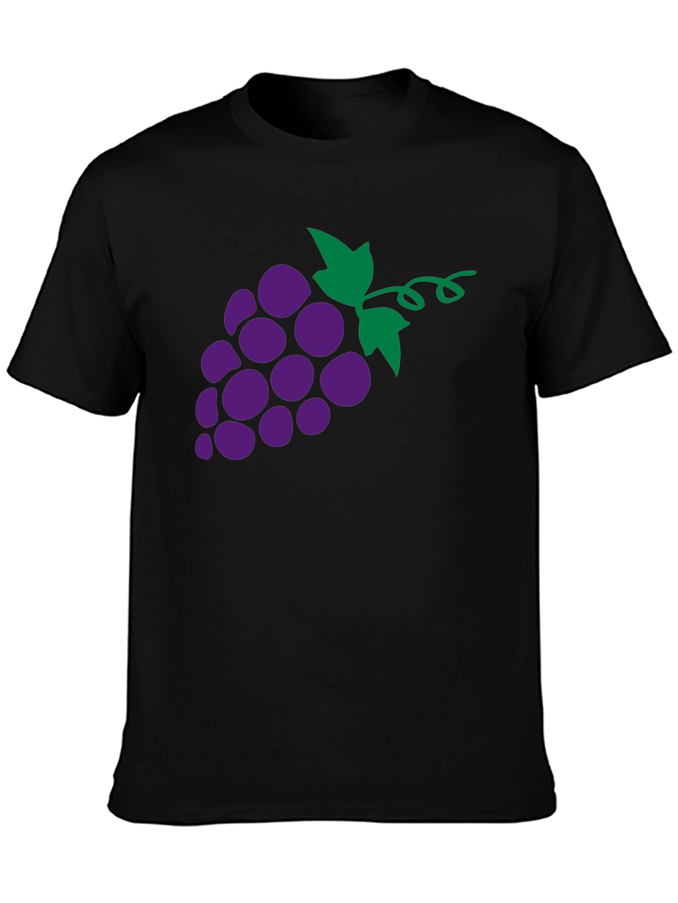 Grapes Graphic T-Shirt - Black Fruit Tee
