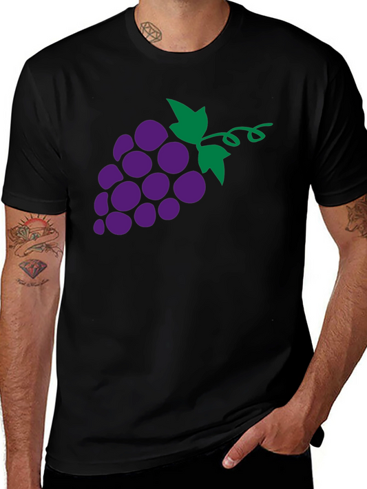 Grapes Graphic T-Shirt - Black Fruit Tee