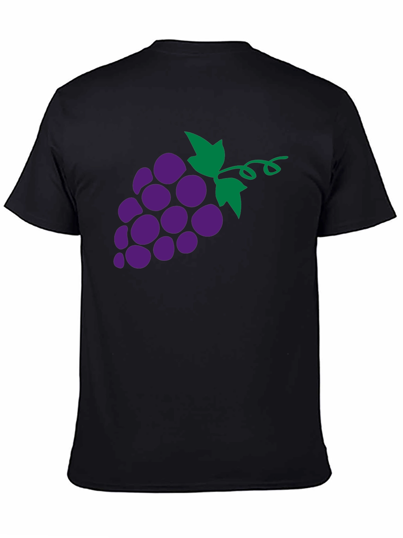 Grapes Graphic T-Shirt - Black Fruit Tee