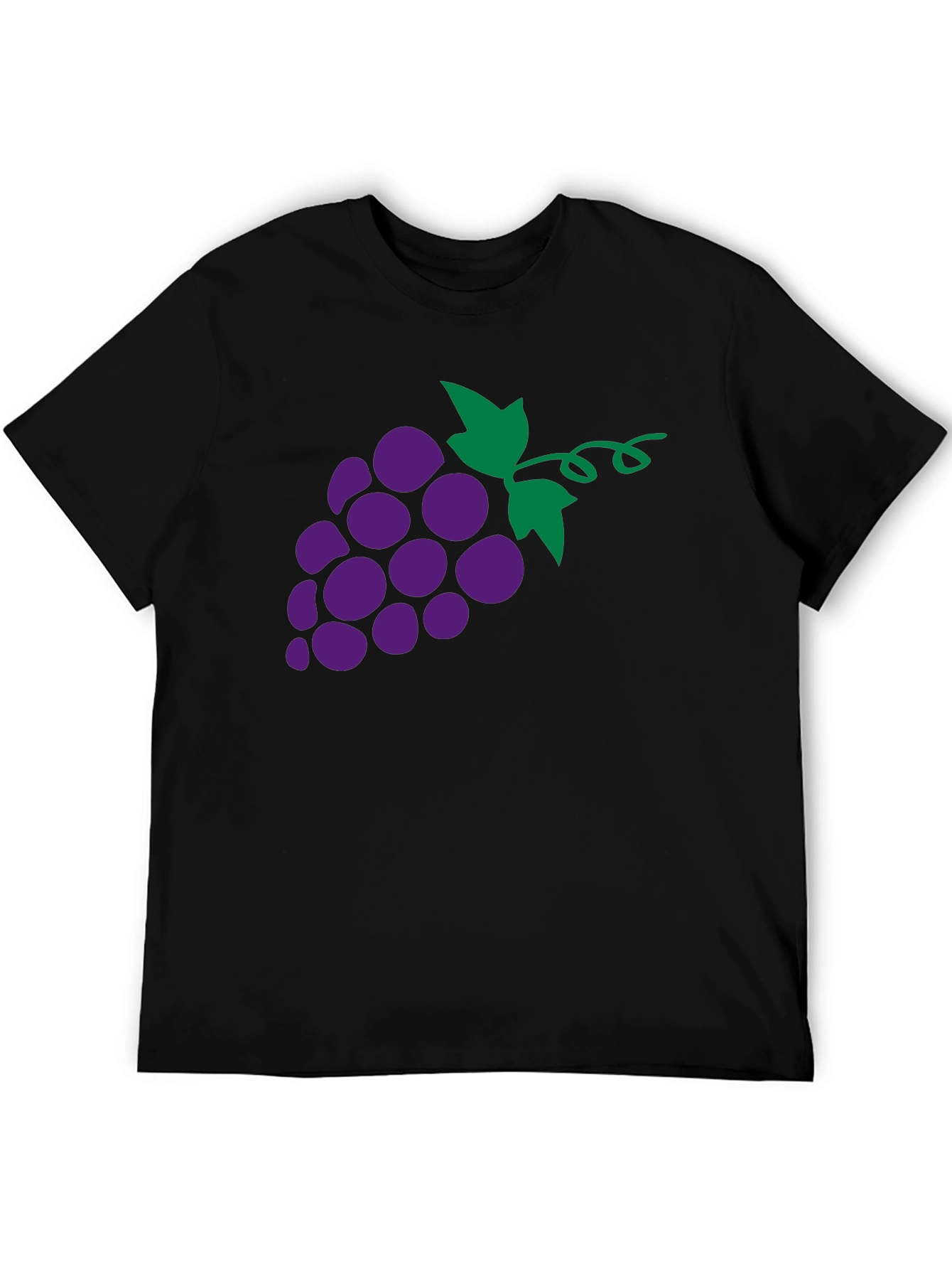 Grapes Graphic T-Shirt - Black Fruit Tee
