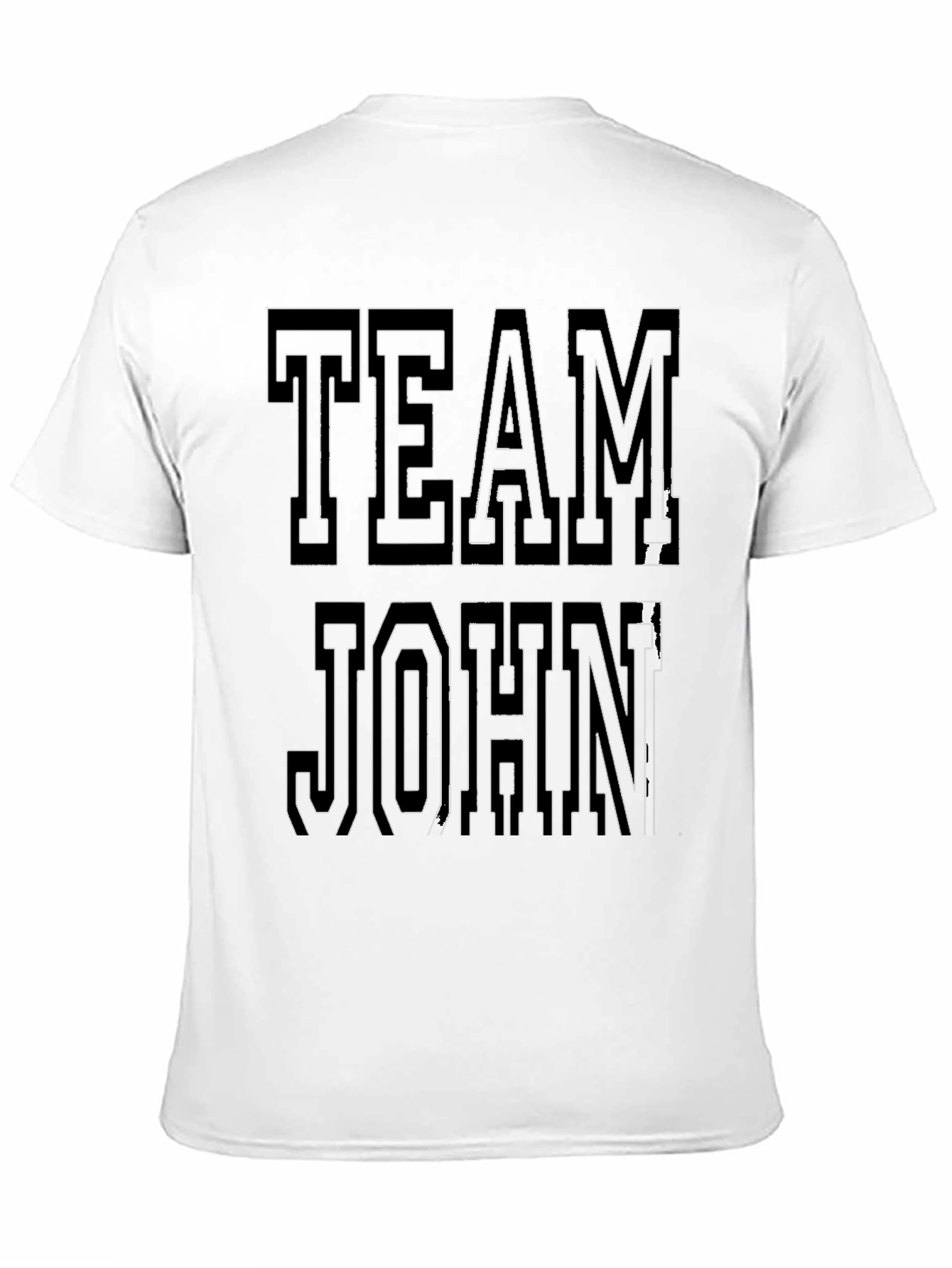 Team John Graphic Tee - Casual Black T-Shirt