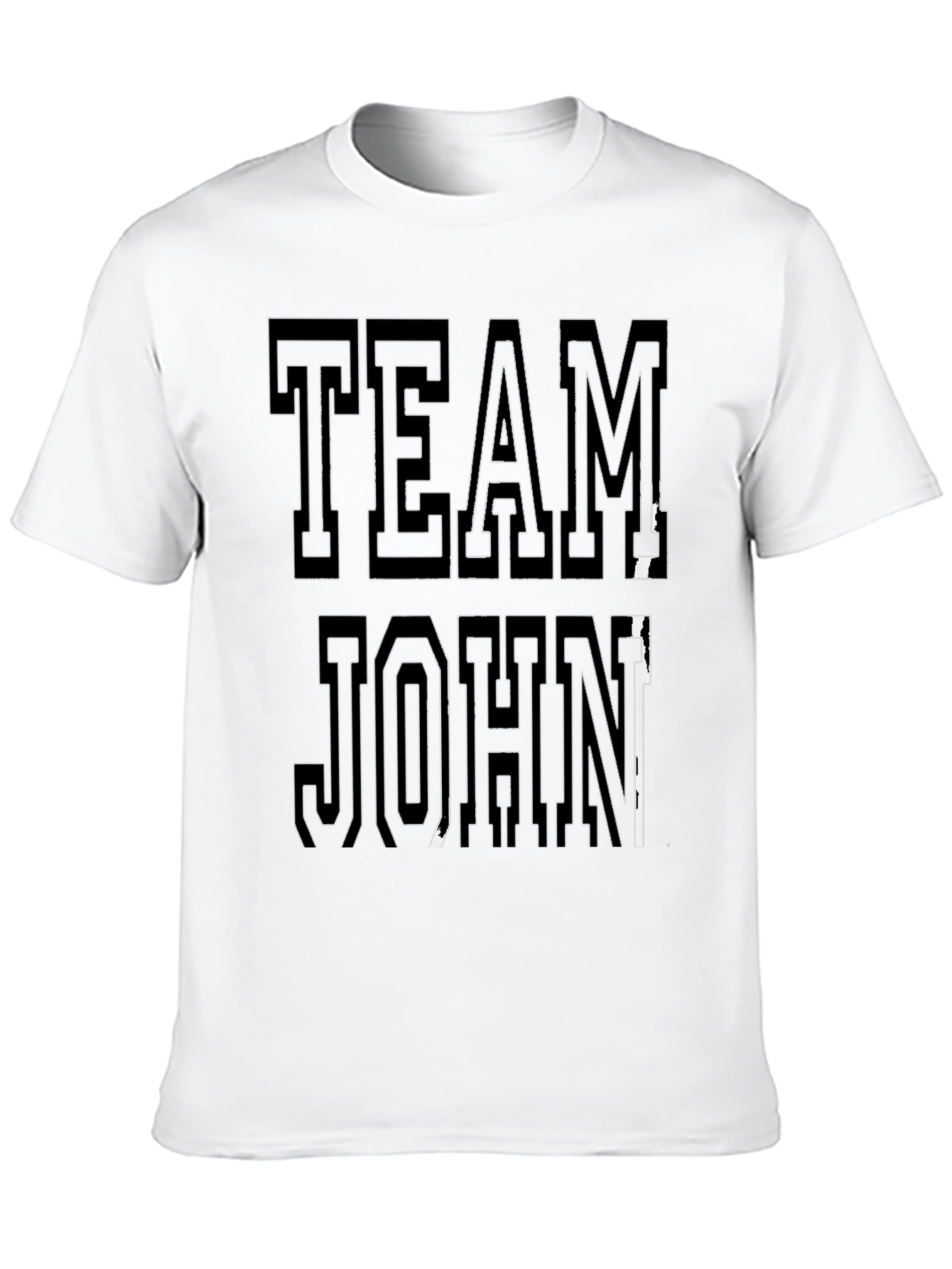 Team John Graphic Tee - Casual Black T-Shirt