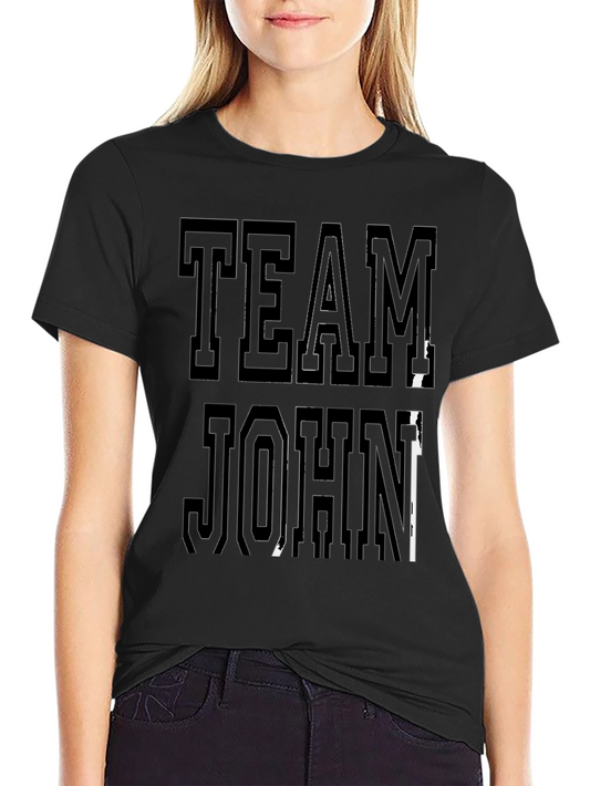 Team John Graphic Tee - Casual Black T-Shirt