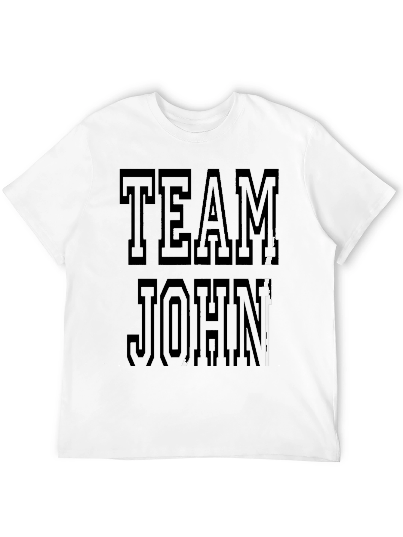 Team John Graphic Tee - Casual Black T-Shirt