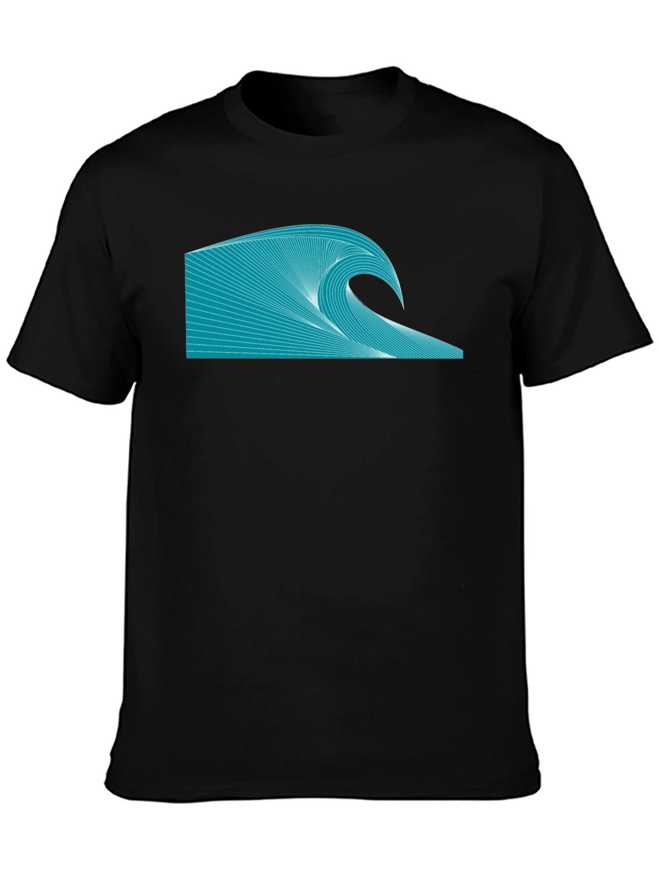 Wave Graphic Tee - Black Stylish Shirt