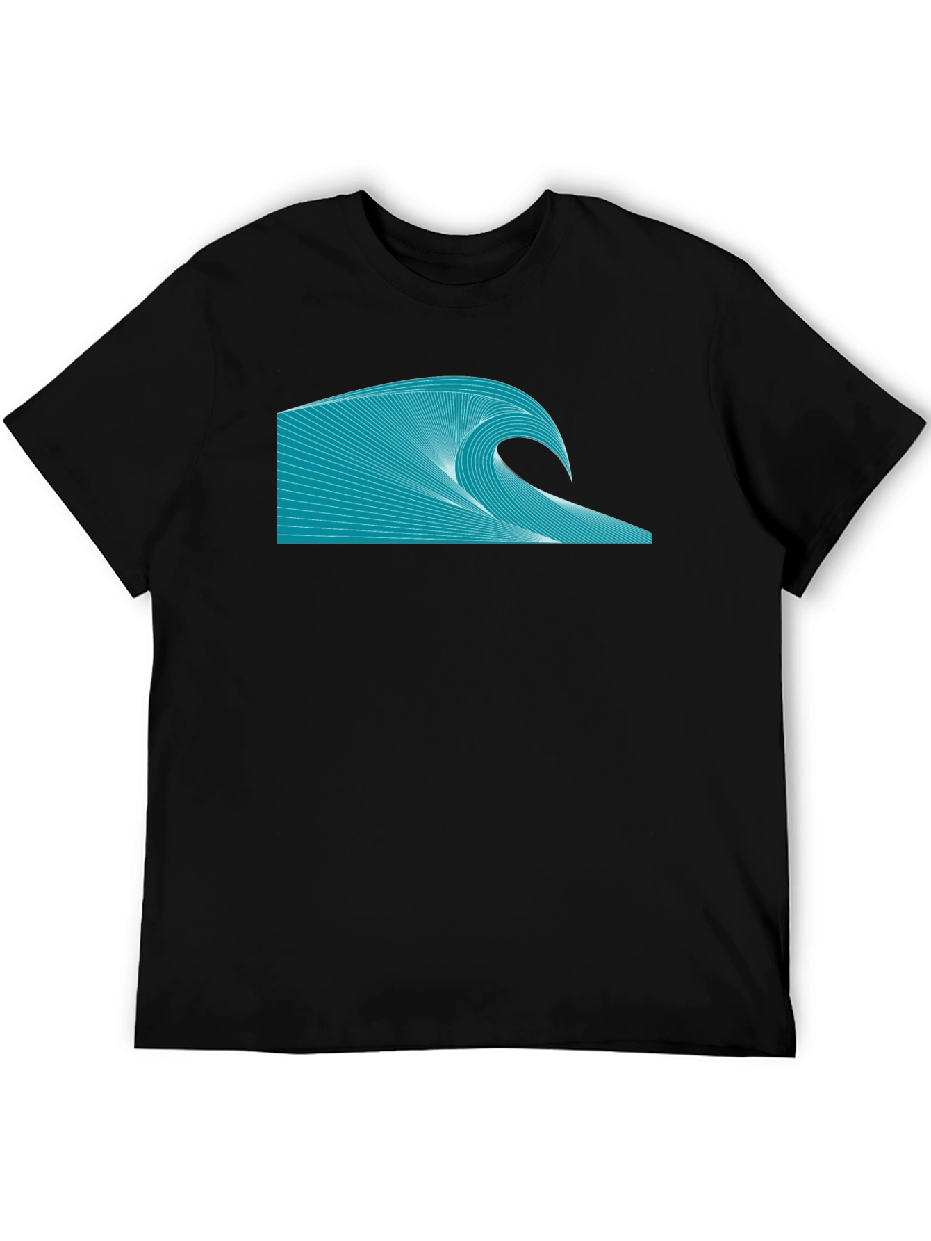 Wave Graphic Tee - Black Stylish Shirt