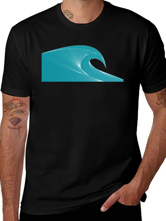 Wave Graphic Tee - Black Stylish Shirt