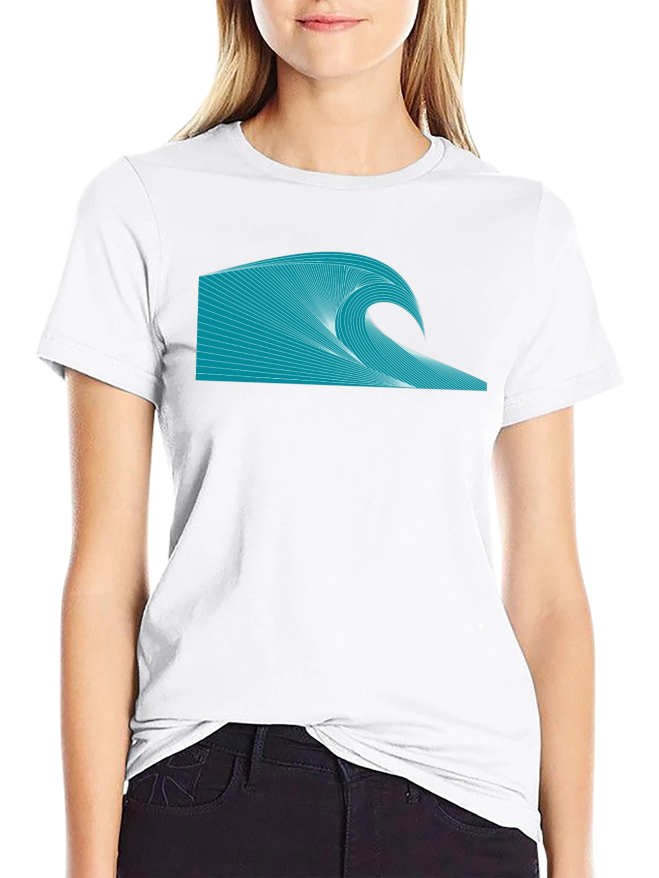 Wave Graphic Tee - Black Stylish Shirt