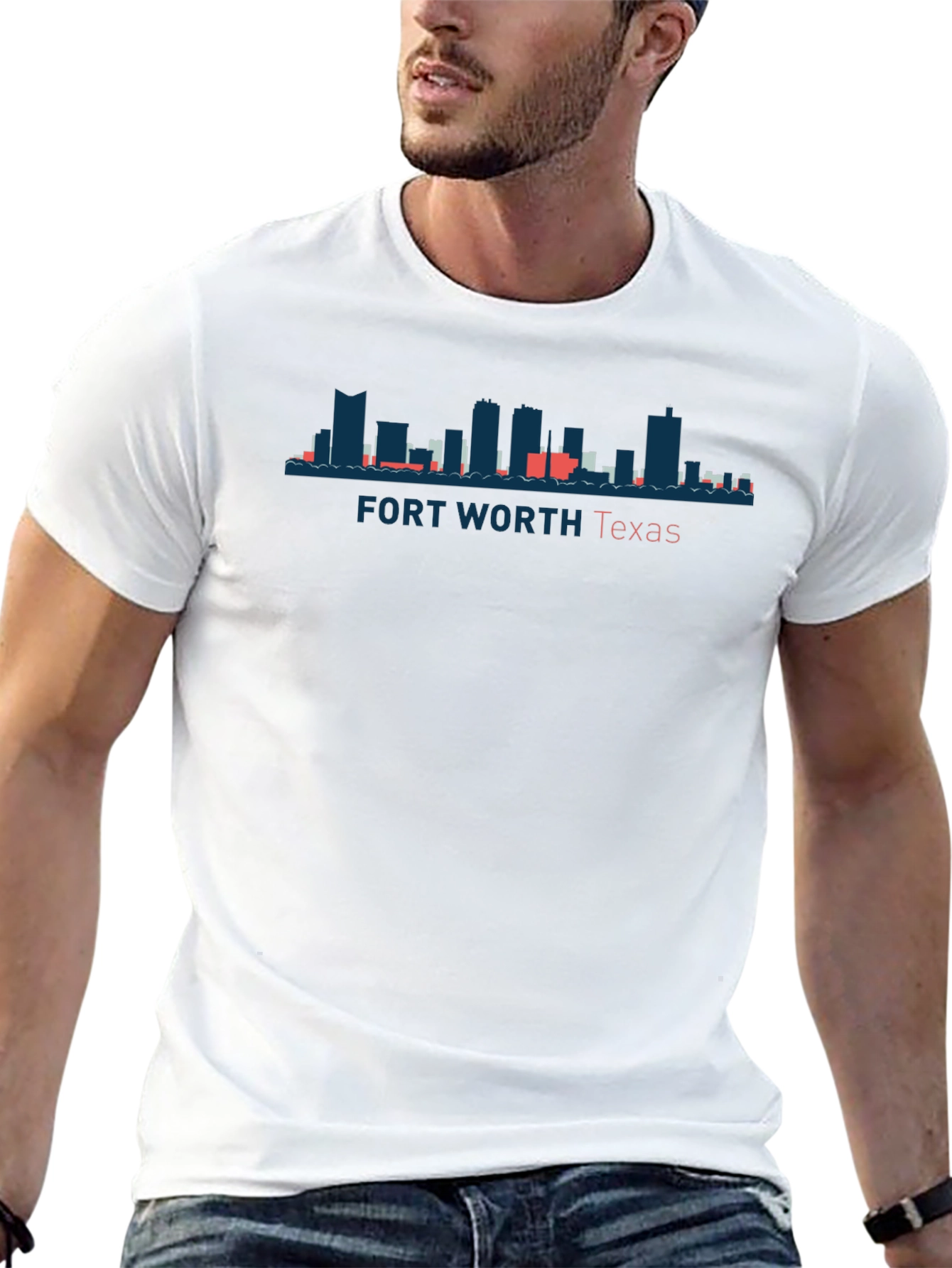 Fort Worth Texas Skyline Graphic T-Shirt