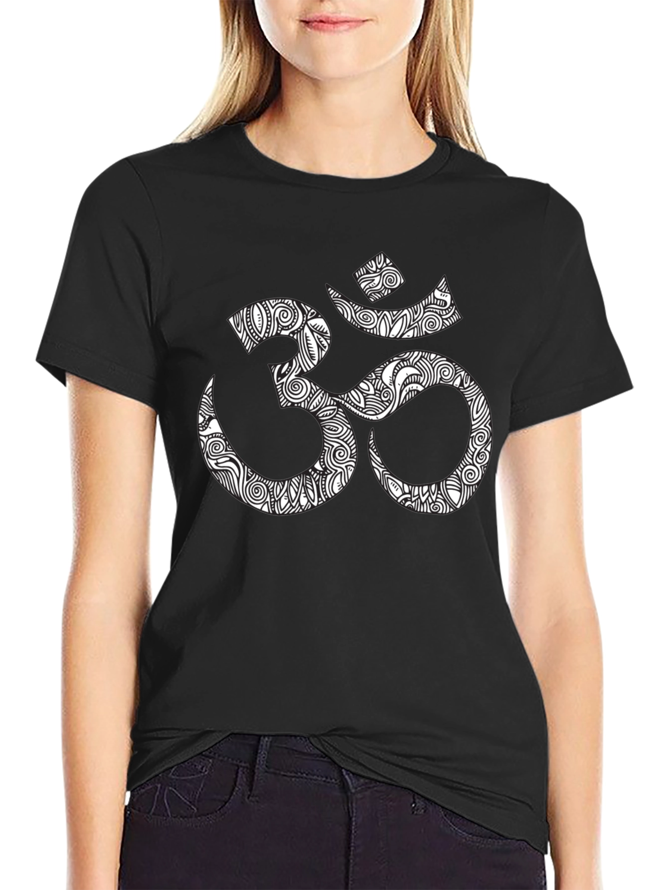 Om Symbol Graphic Black T-Shirt