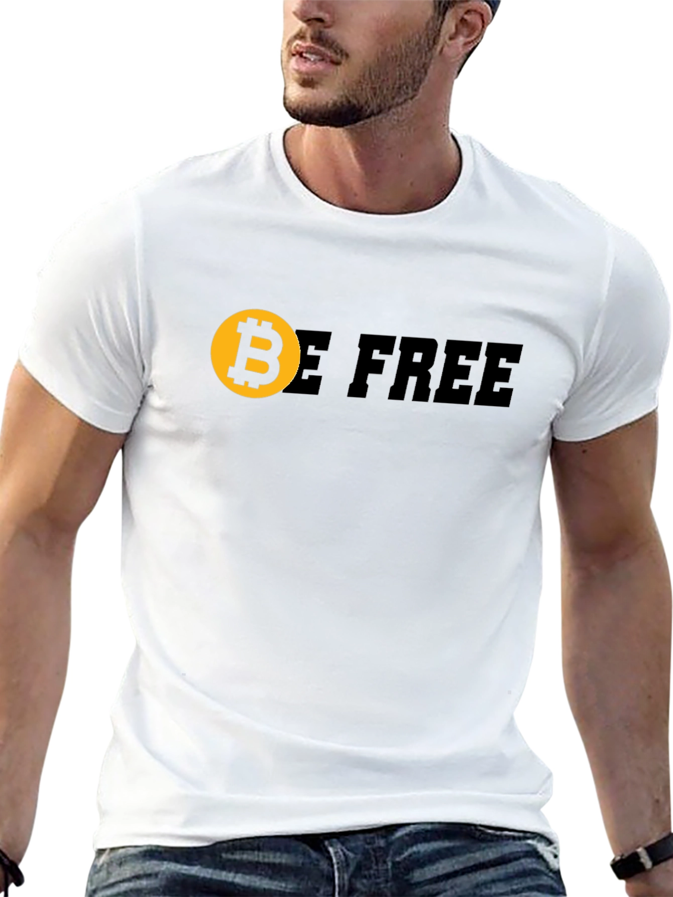 Bitcoin Be Free Graphic Tee - Crypto Enthusiast Apparel