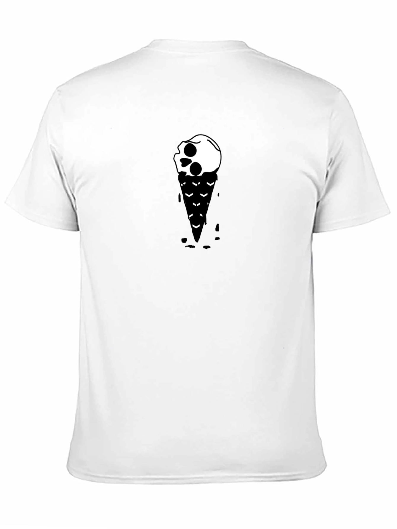 Skull Ice Cream Graphic Tee - Black