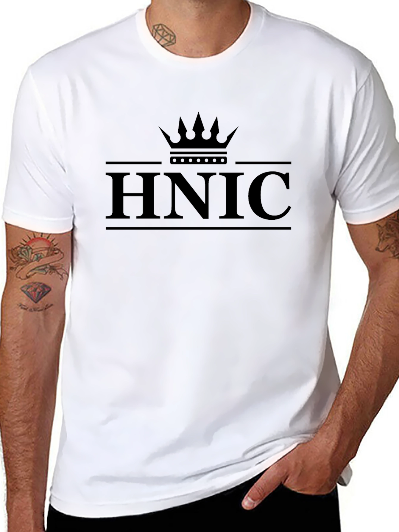 HNIC Crown Graphic T-Shirt - Premium Black Cotton Tee