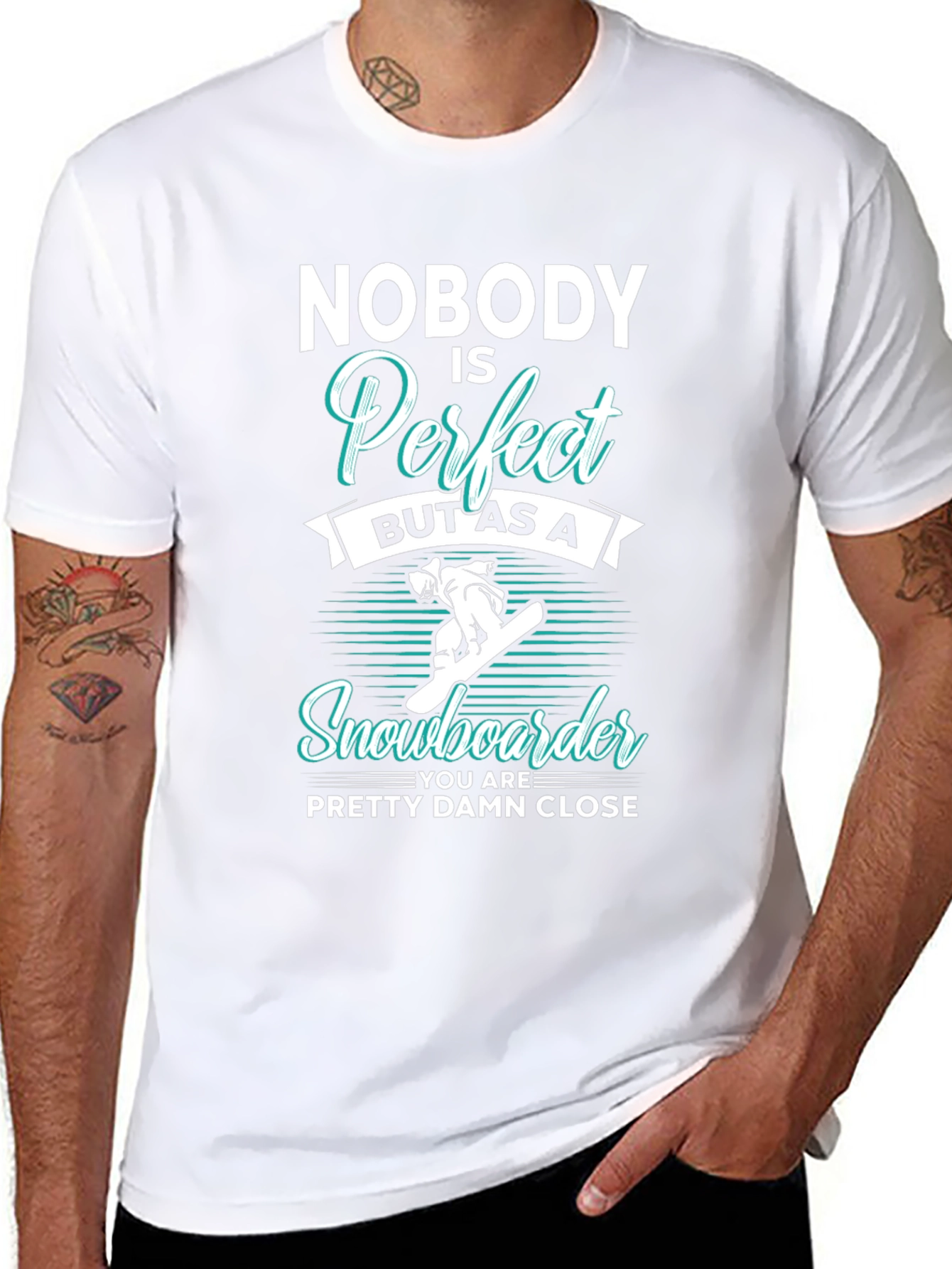 Funny Snowboarder T-Shirt | Nobody is Perfect Tee