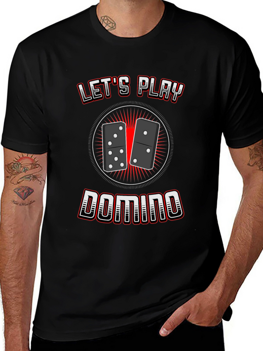 Lets Play Domino T-Shirt Classic Game Tee