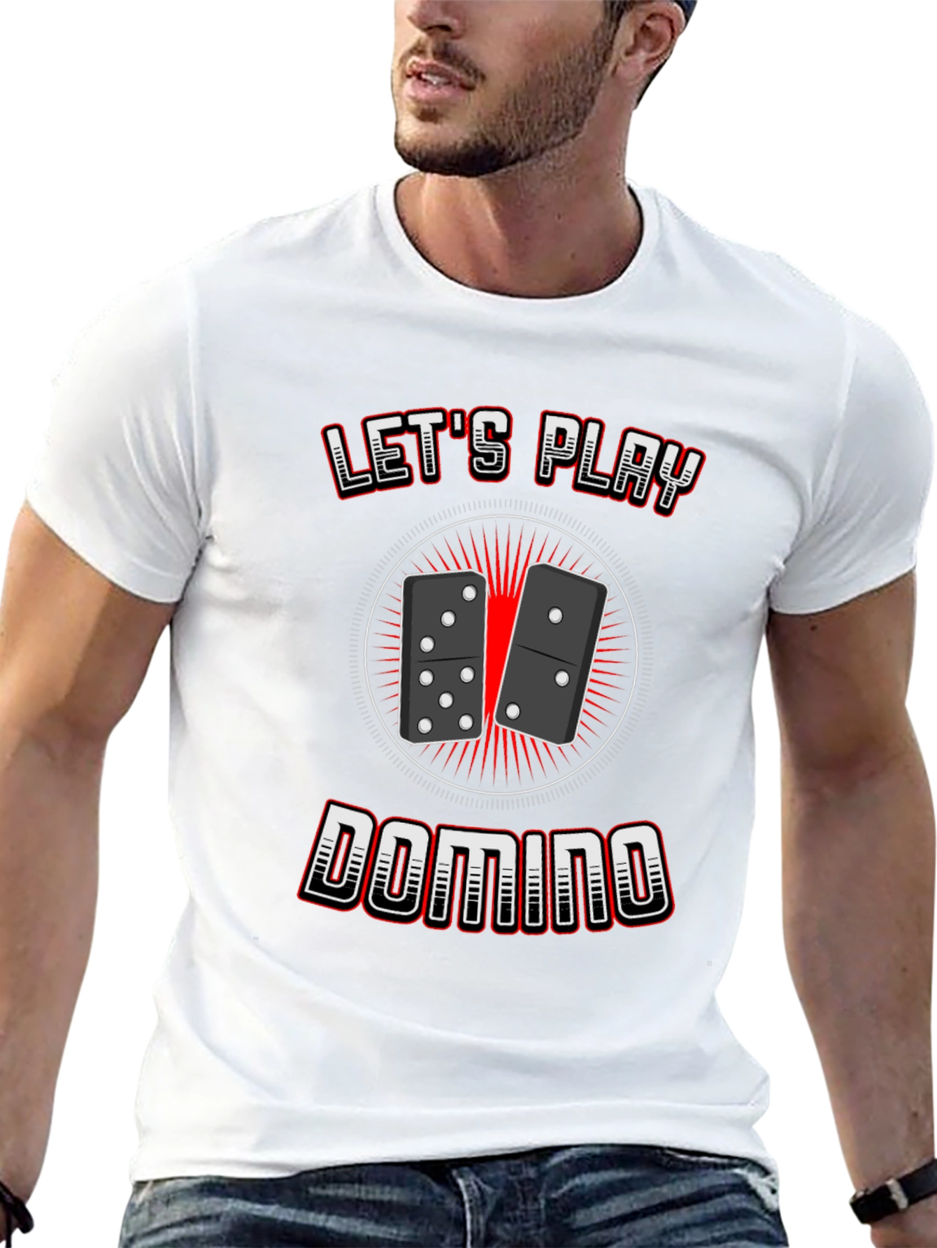 Lets Play Domino T-Shirt Classic Game Tee