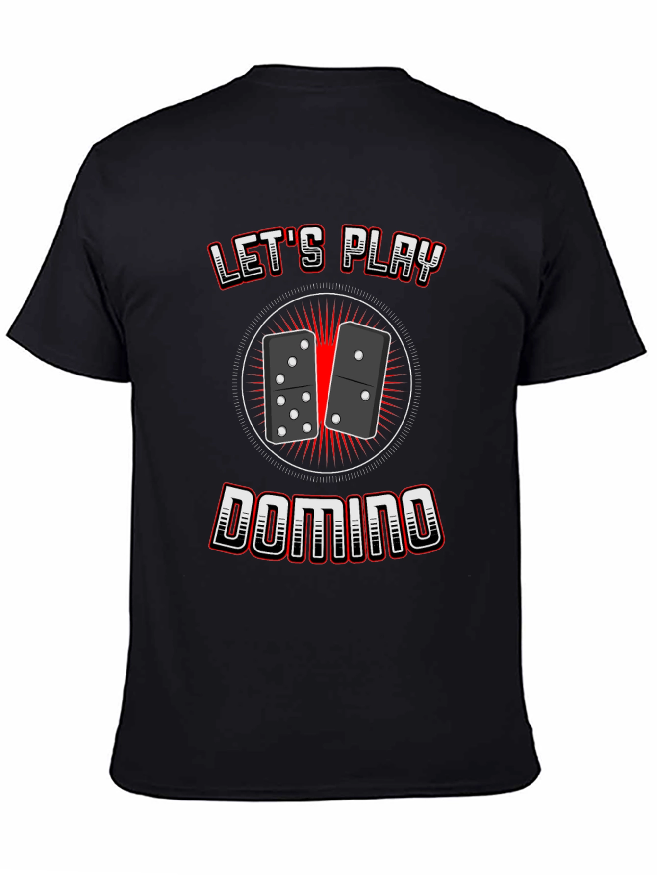 Lets Play Domino T-Shirt Classic Game Tee