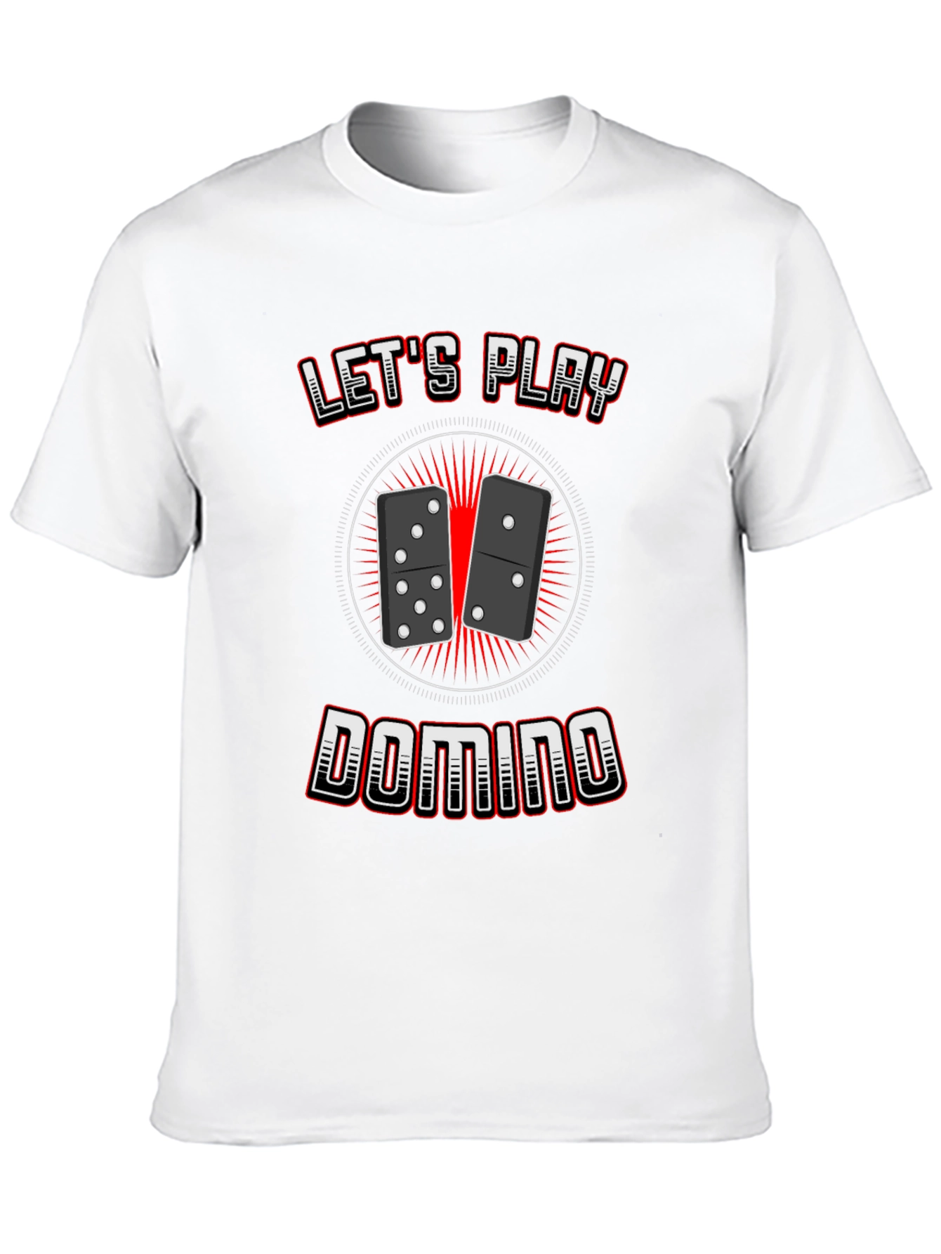 Lets Play Domino T-Shirt Classic Game Tee