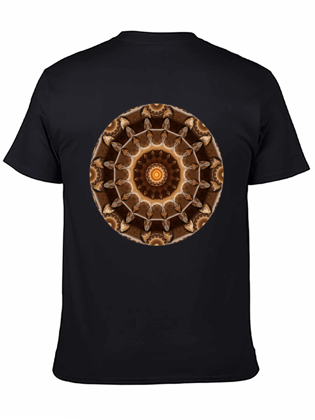 Boho Mandala Graphic Tee - Casual Black T-Shirt