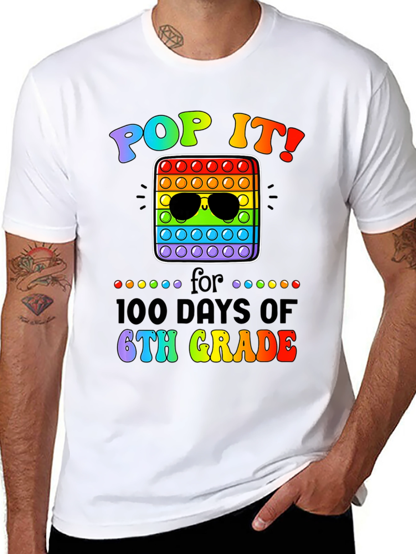 Pop It! 100 Days of 6th Grade T-Shirt