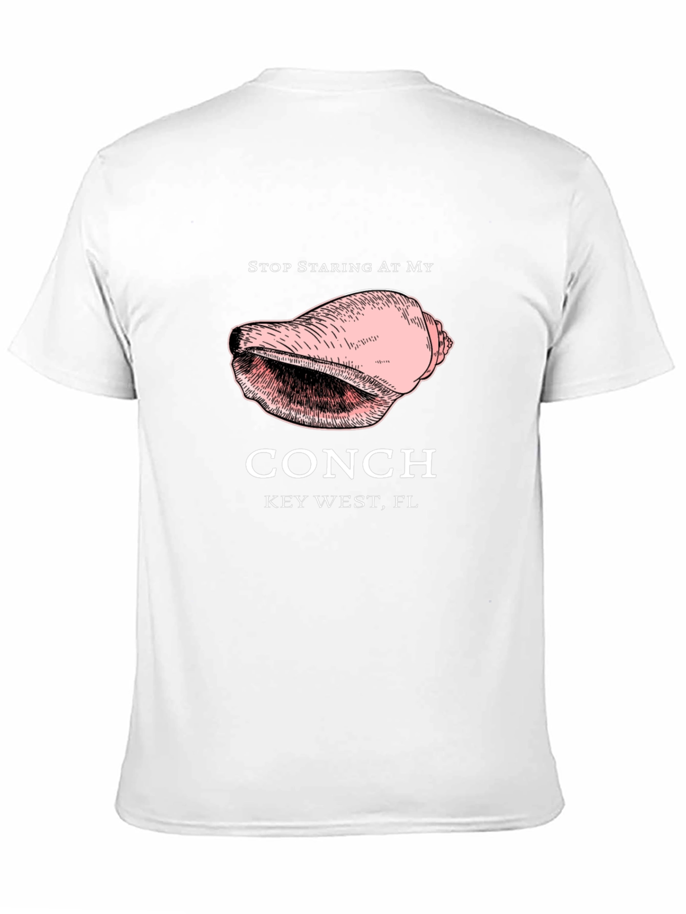 Stop Staring At My Conch Black T-Shirt