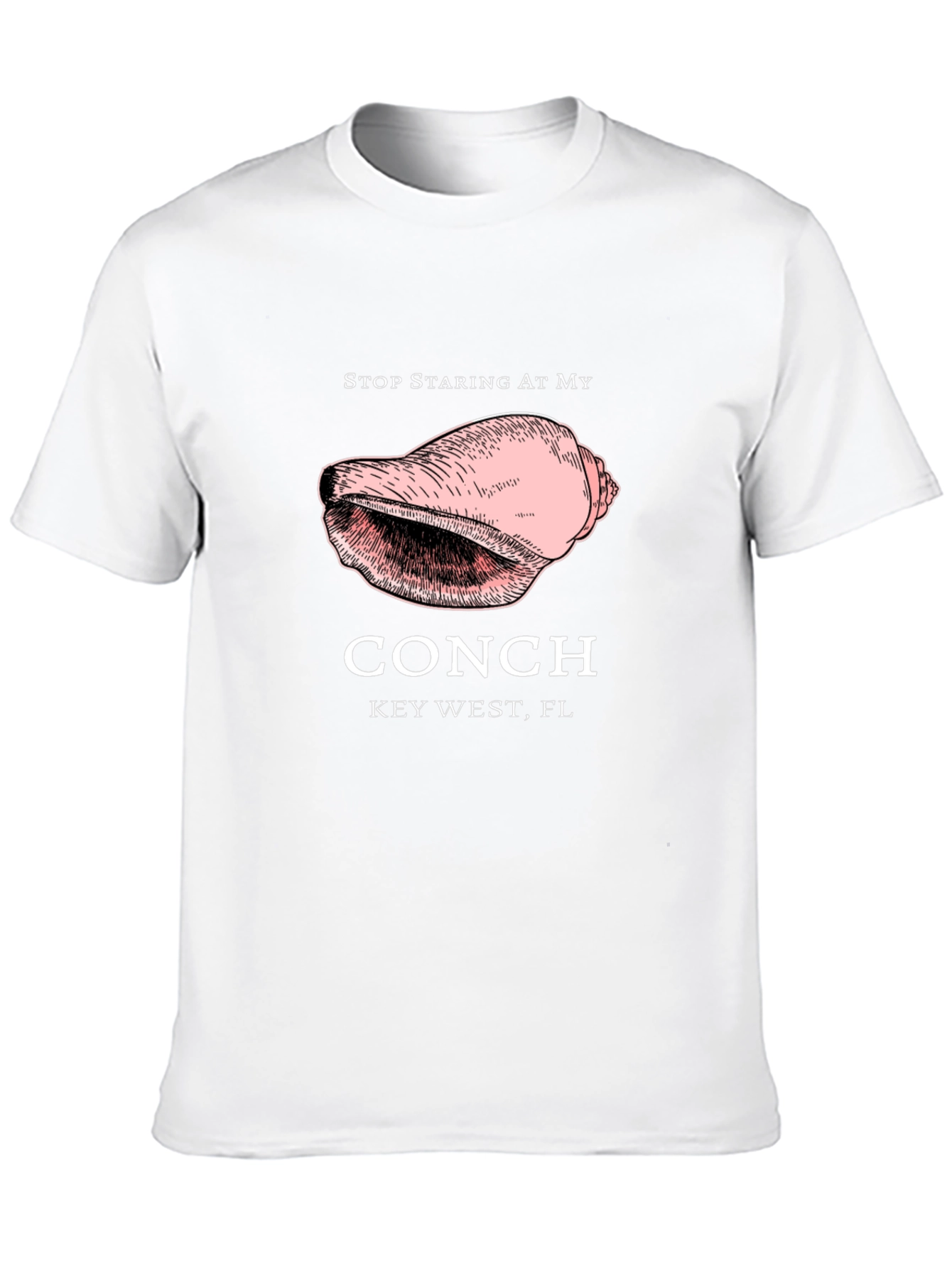 Stop Staring At My Conch Black T-Shirt