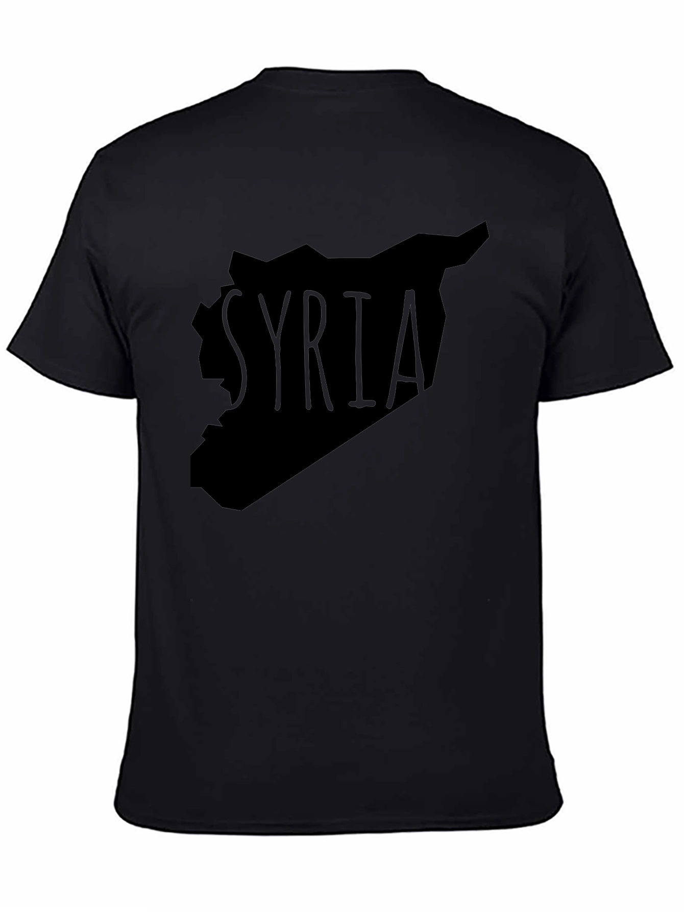 Syria Map T-Shirt - Black Graphic Tee