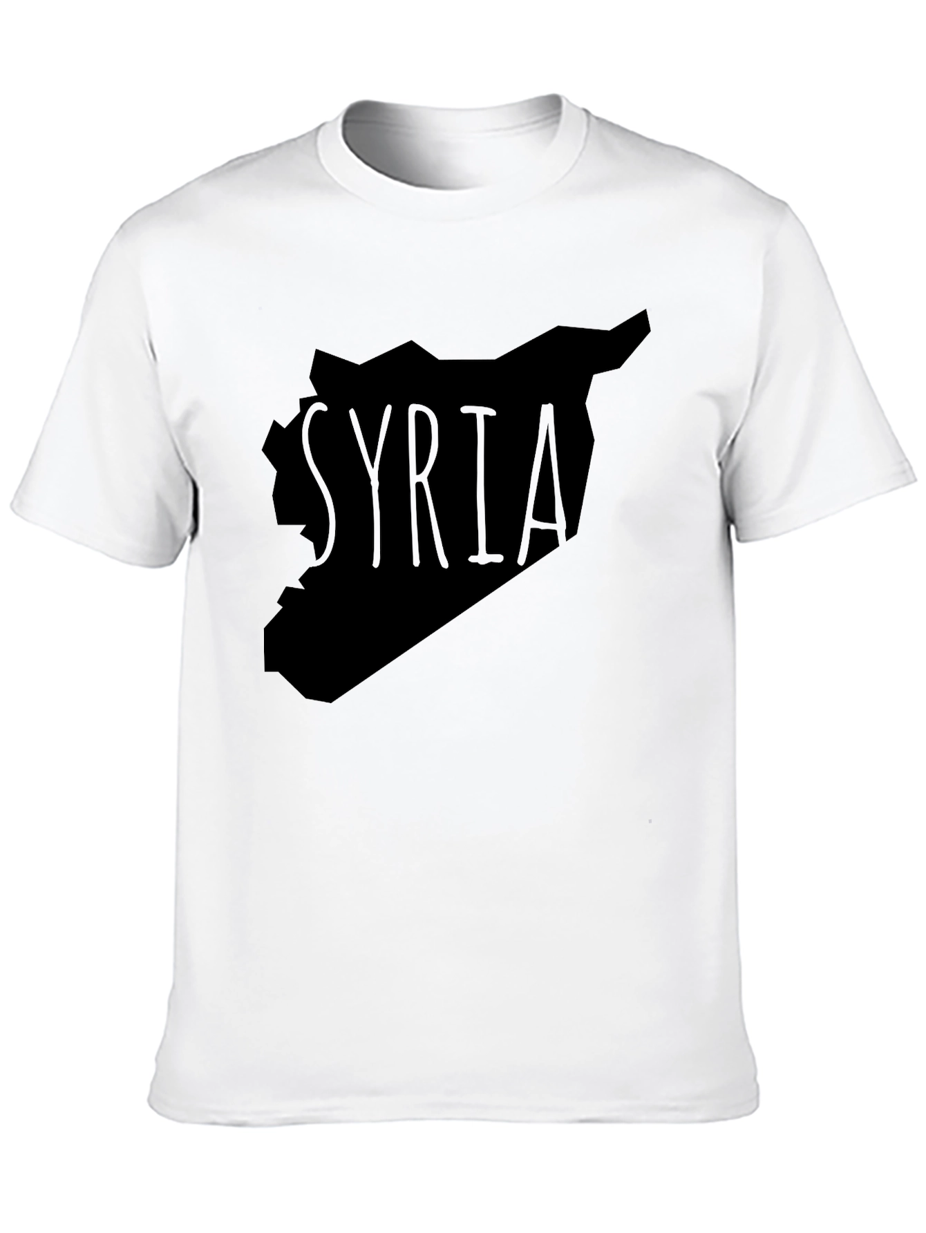 Syria Map T-Shirt - Black Graphic Tee