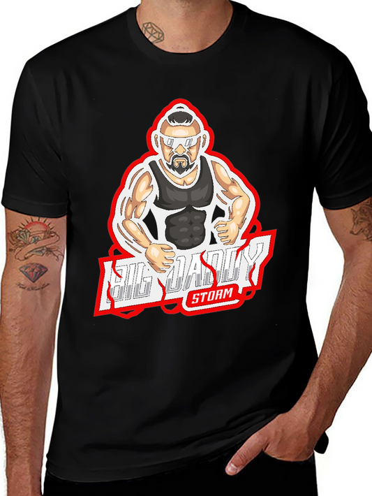Big Daddy Storm Graphic Tee - Black Cotton T-Shirt