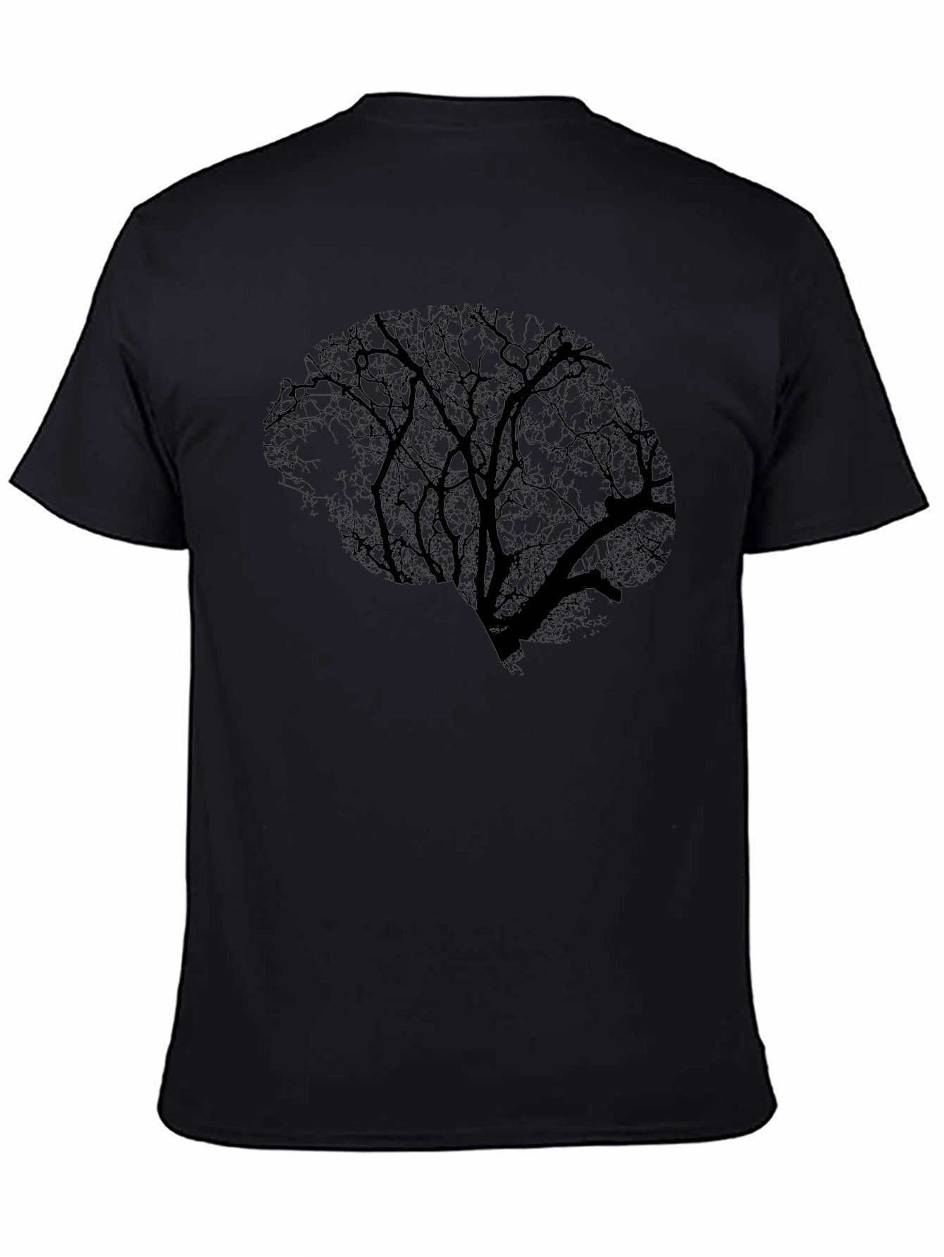 Tree Brain Graphic Tee - Black Cotton Blend