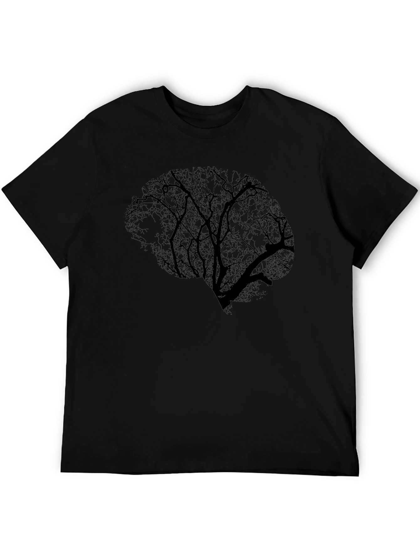 Tree Brain Graphic Tee - Black Cotton Blend